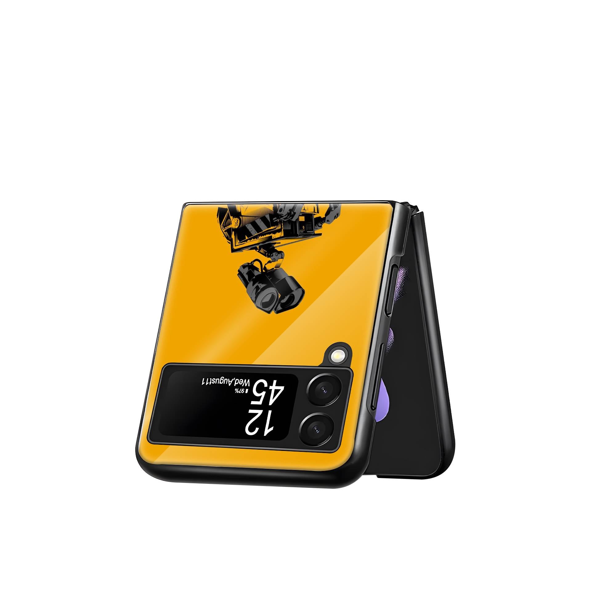 Wall-E Robot Samsung Z Flip Glass Case image 2
