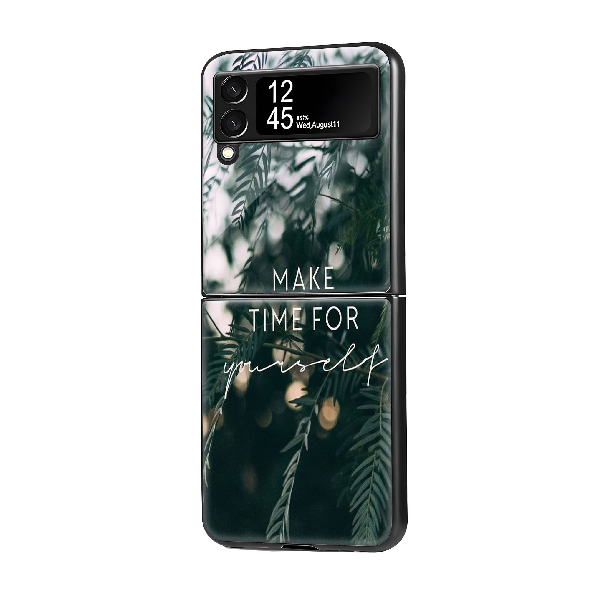 Time For Yourself Samsung Z Flip Glass Case image 0