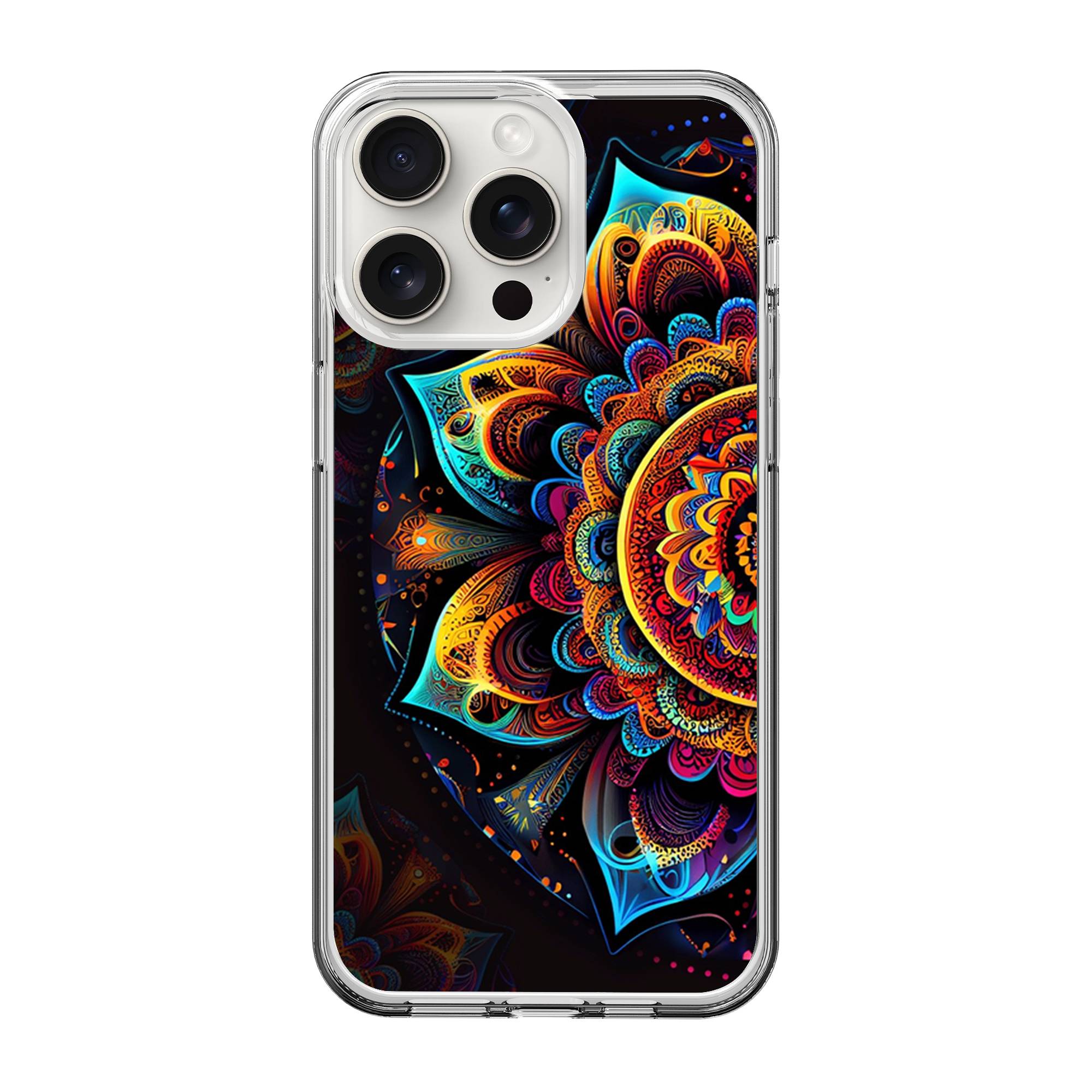 Colorful Mandala Pattern Clear Case image 0