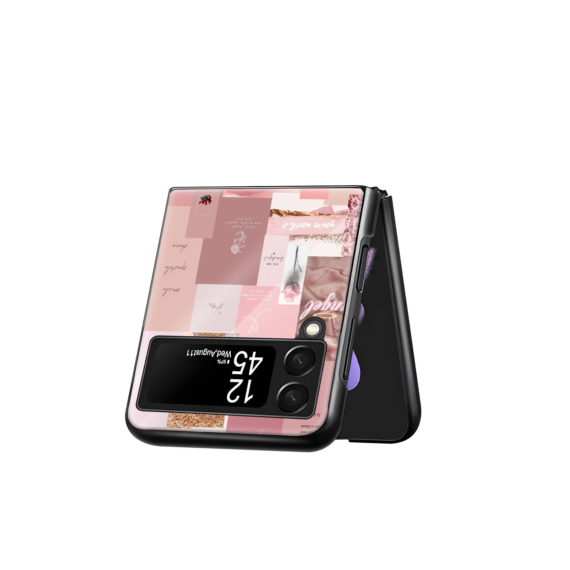 Good Vibes Samsung Z Flip Glass Case image 2