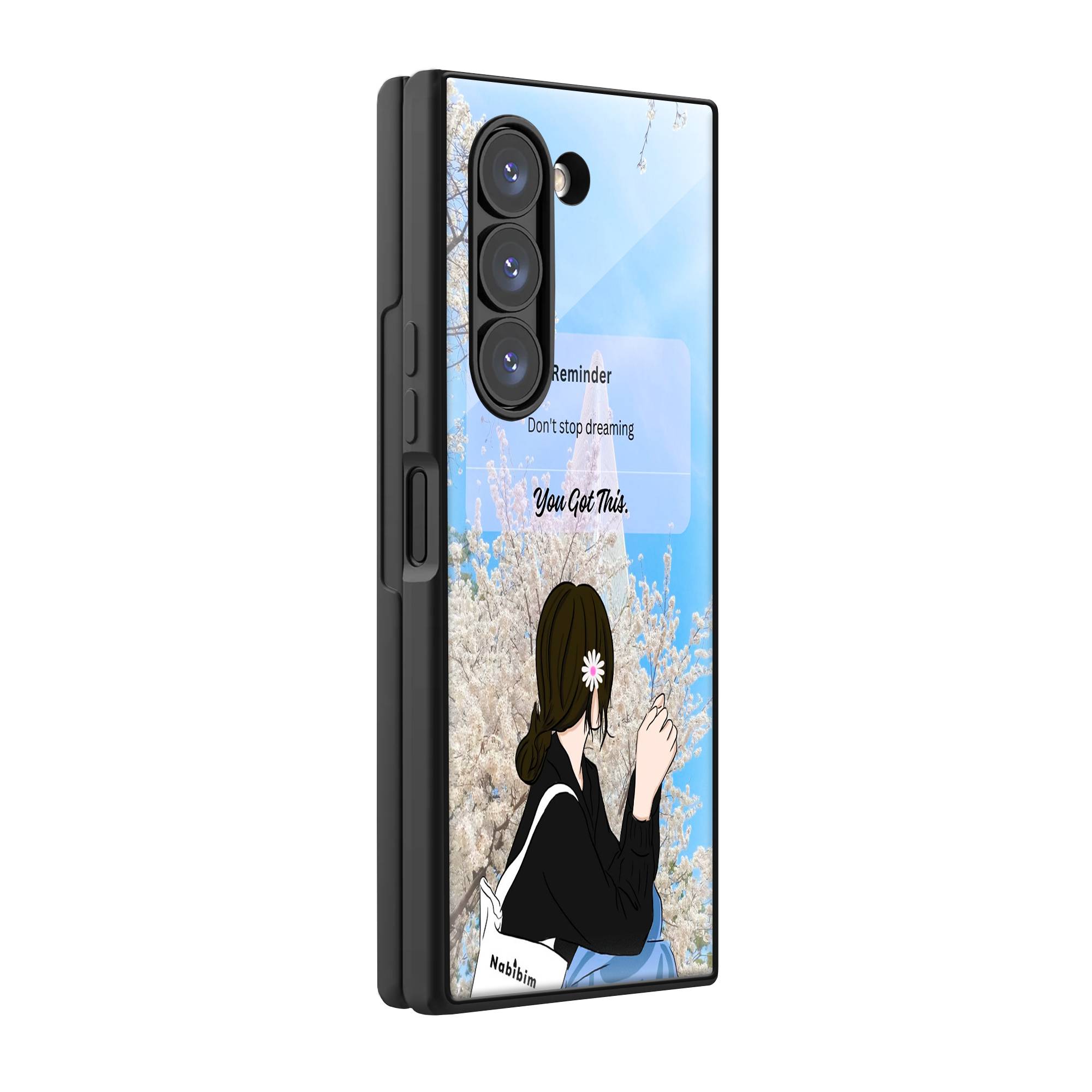 Don't Stop Dreaming Samsung Z Fold Glass Case image 0