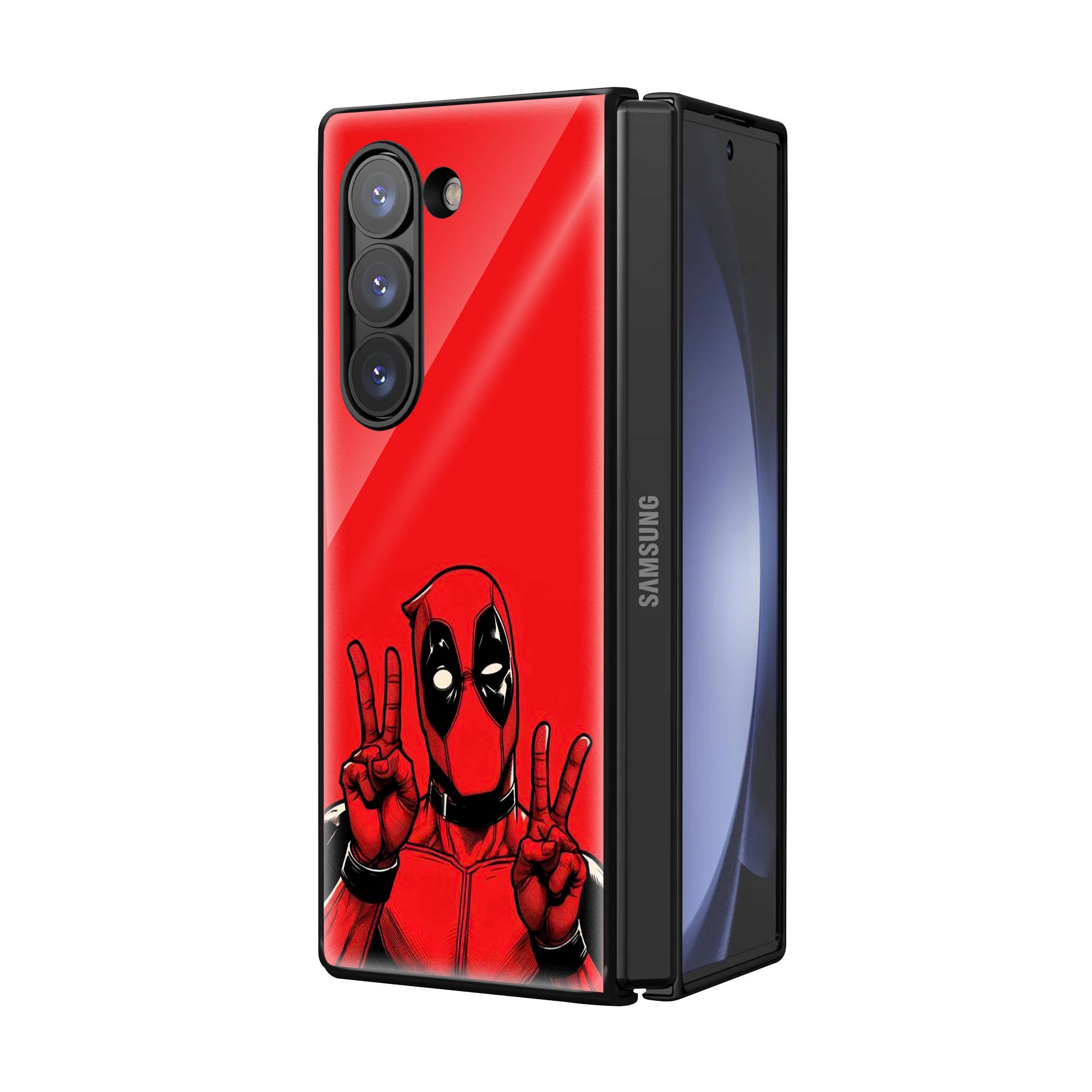 Deadpool Samsung Z Fold Glass Case image 1