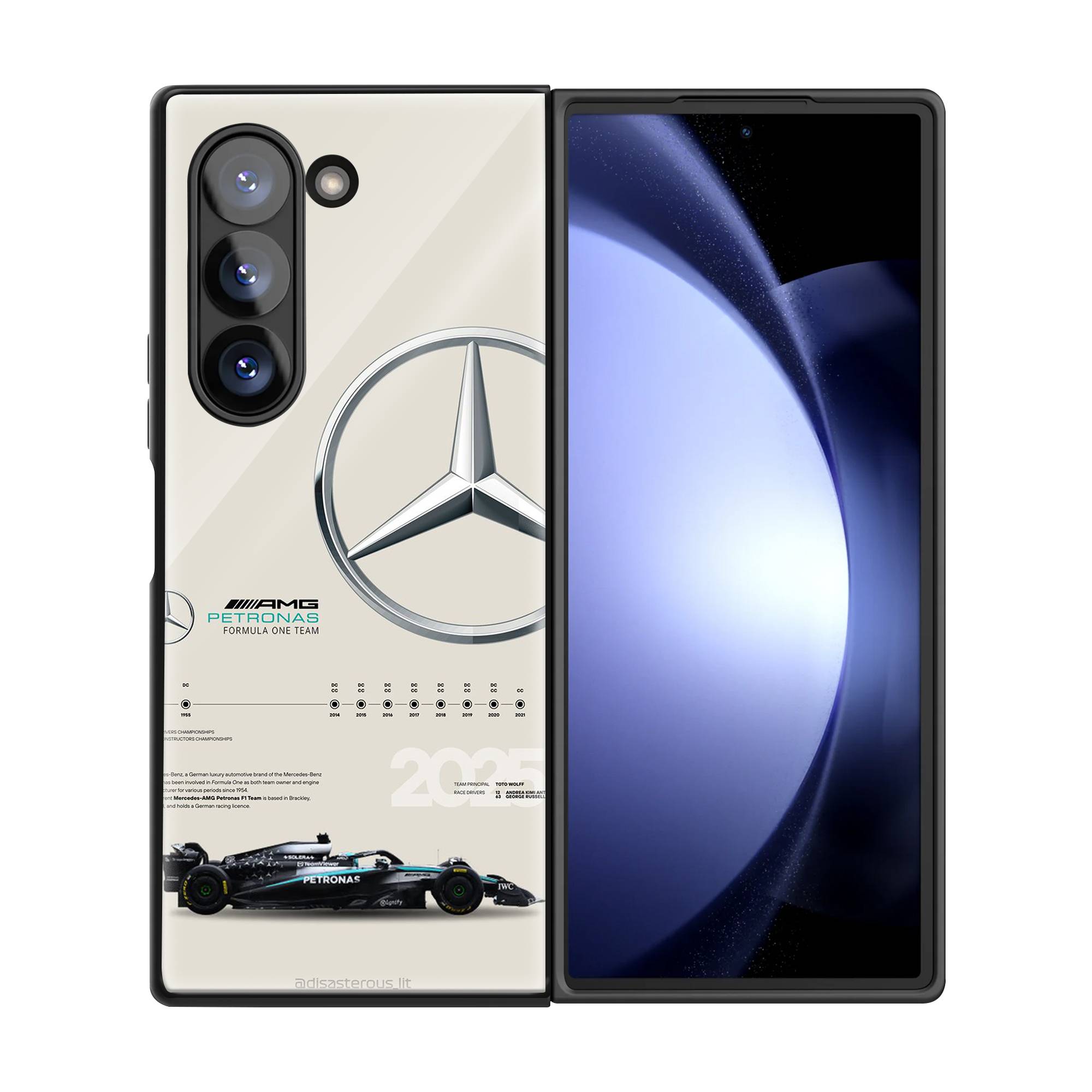 Mercedes F1 Samsung Z Fold Glass Case image 2