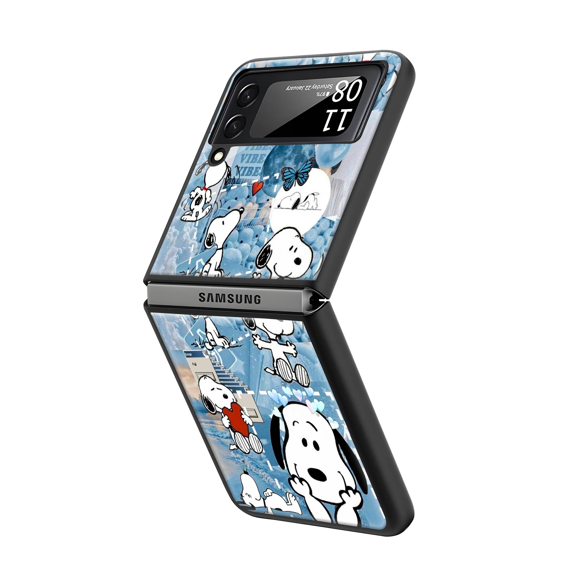 Snoopy Samsung Z Flip Glass Case image 1