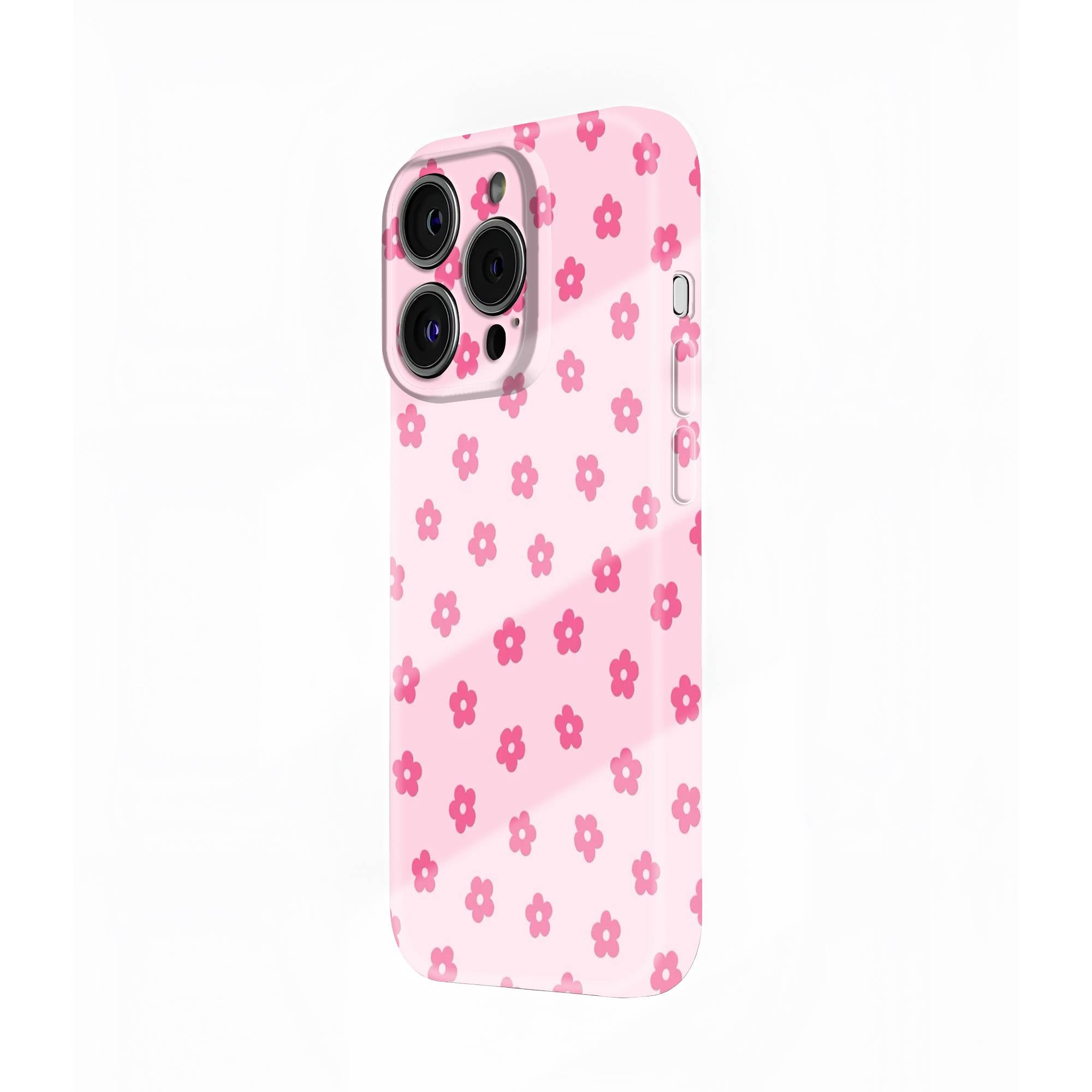 Pink Daisy Dots Shell Glossy Hard Case