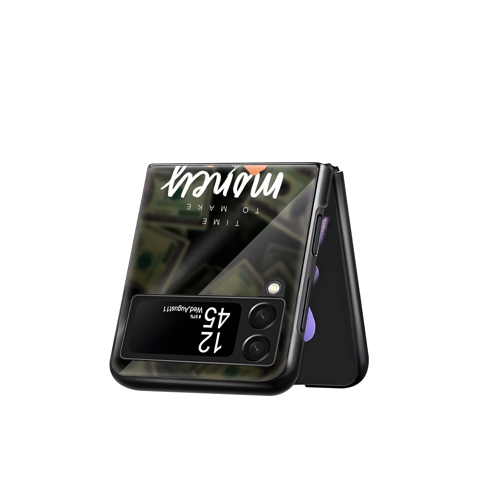 Make Money Samsung Z Flip Glass Case image 2