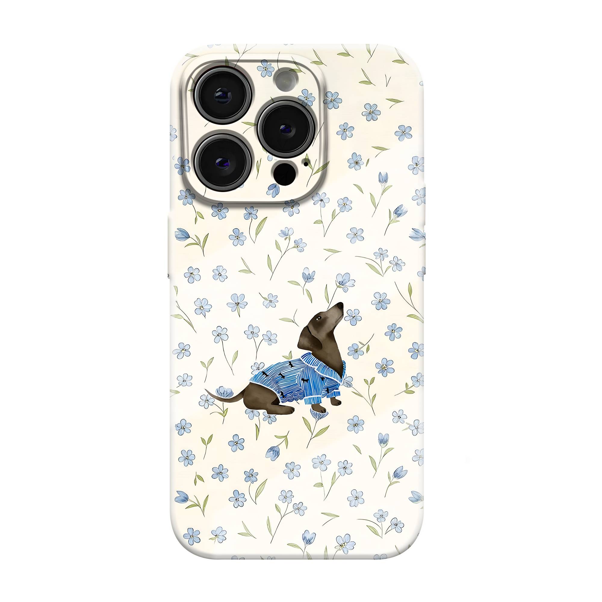 Puppy in Petals Shell Glossy Hard Case