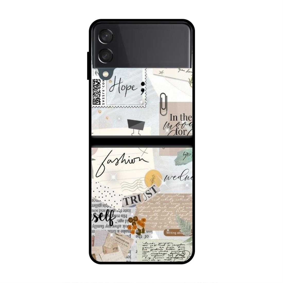 Love yourself Samsung  Z Flip 4 Glass Case image 0