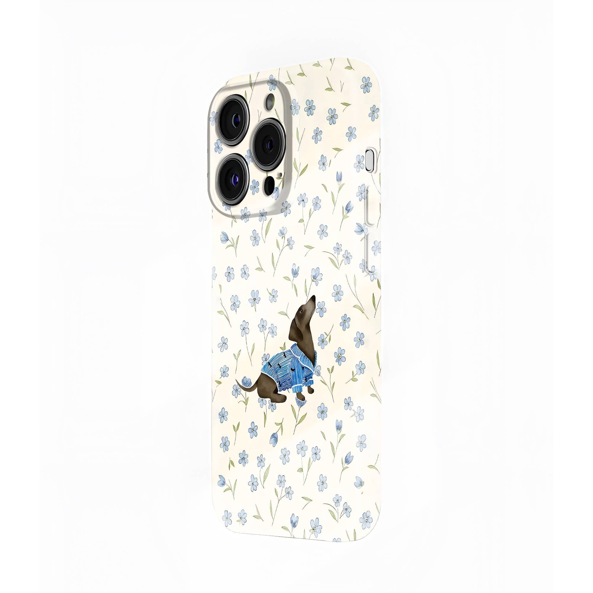 Puppy in Petals Shell Glossy Hard Case