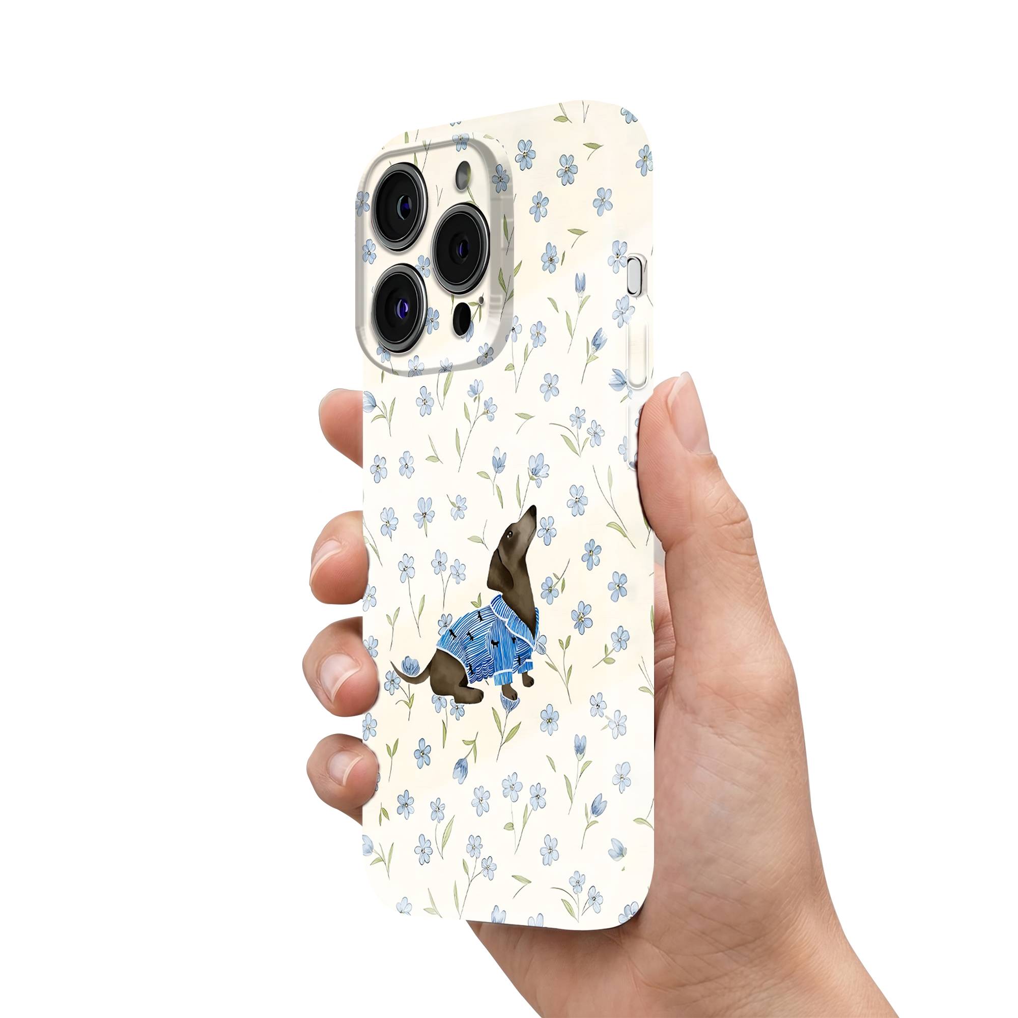 Puppy in Petals Shell Glossy Hard Case
