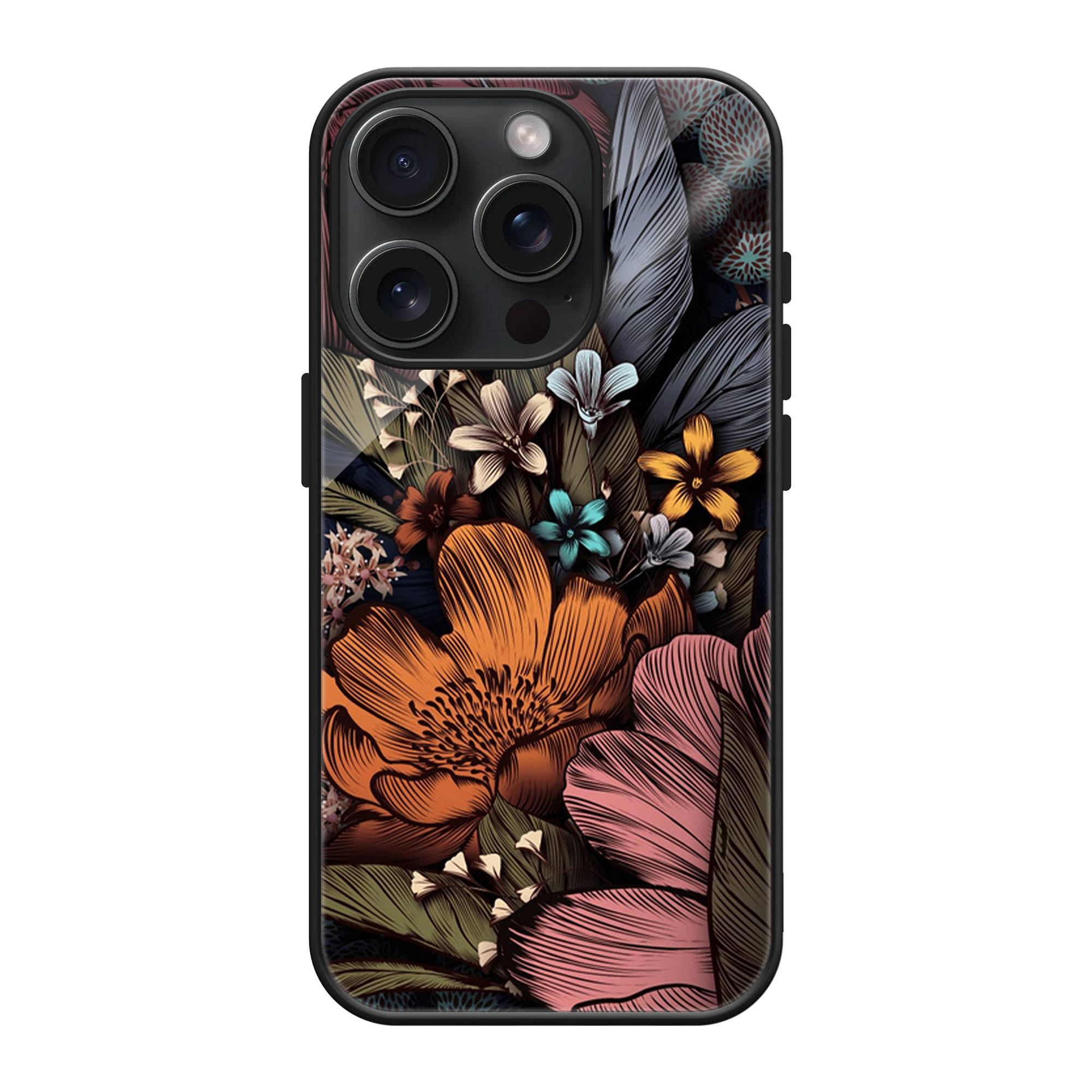 Vintage Floral Pattern Glass Case image 0