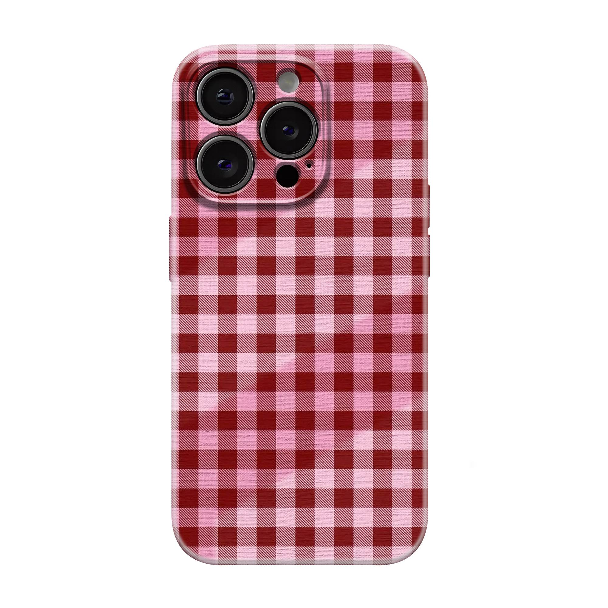 Red Velvet Checks Glossy Hard Case