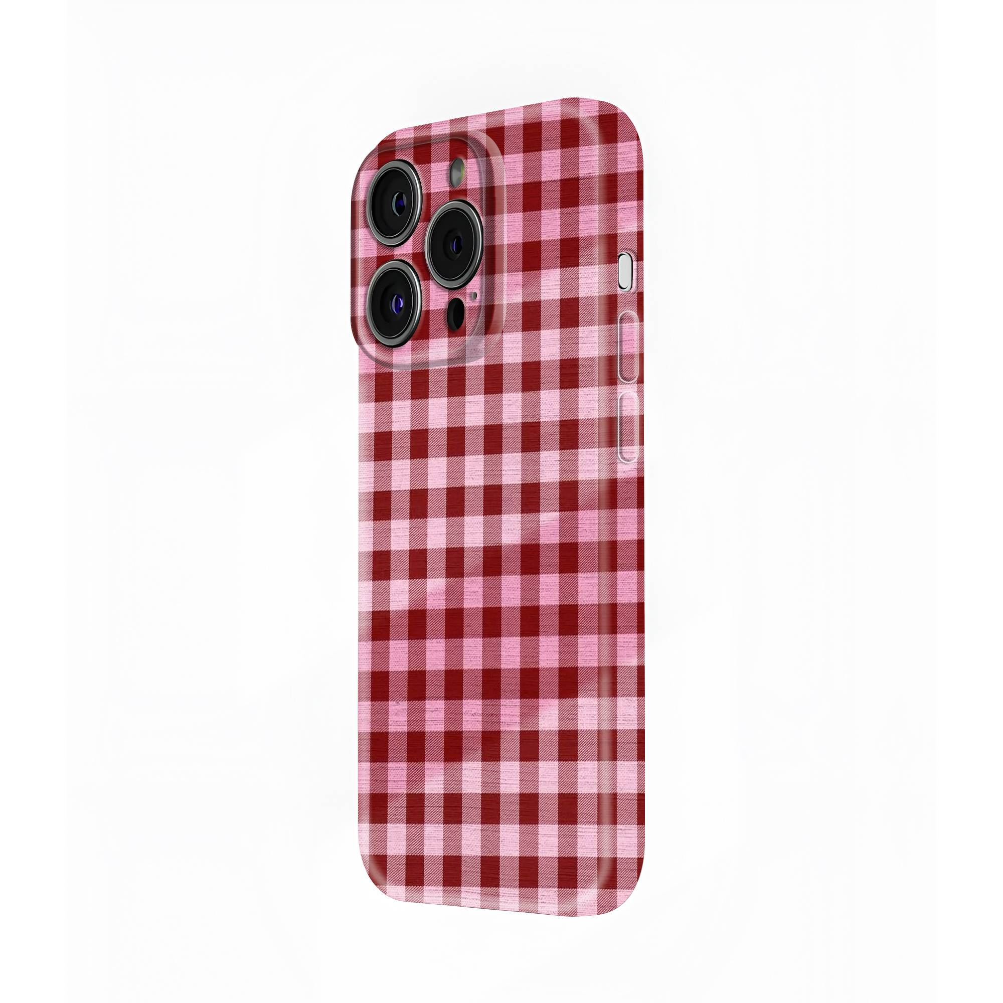 Red Velvet Checks Glossy Hard Case