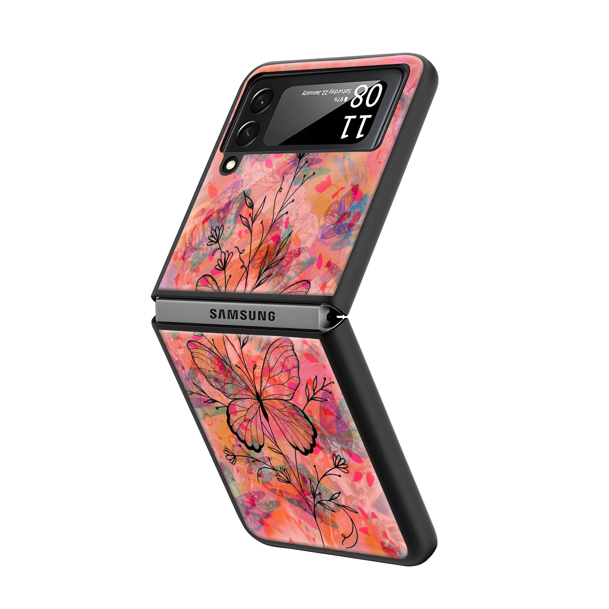 Painted Wings Samsung Z Flip Glass Case image 1