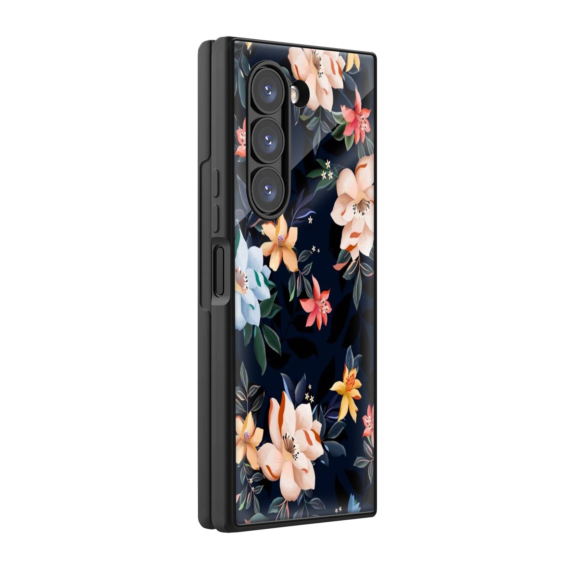 Premium Vector Floral Samsung Z Fold Glass Case image 0
