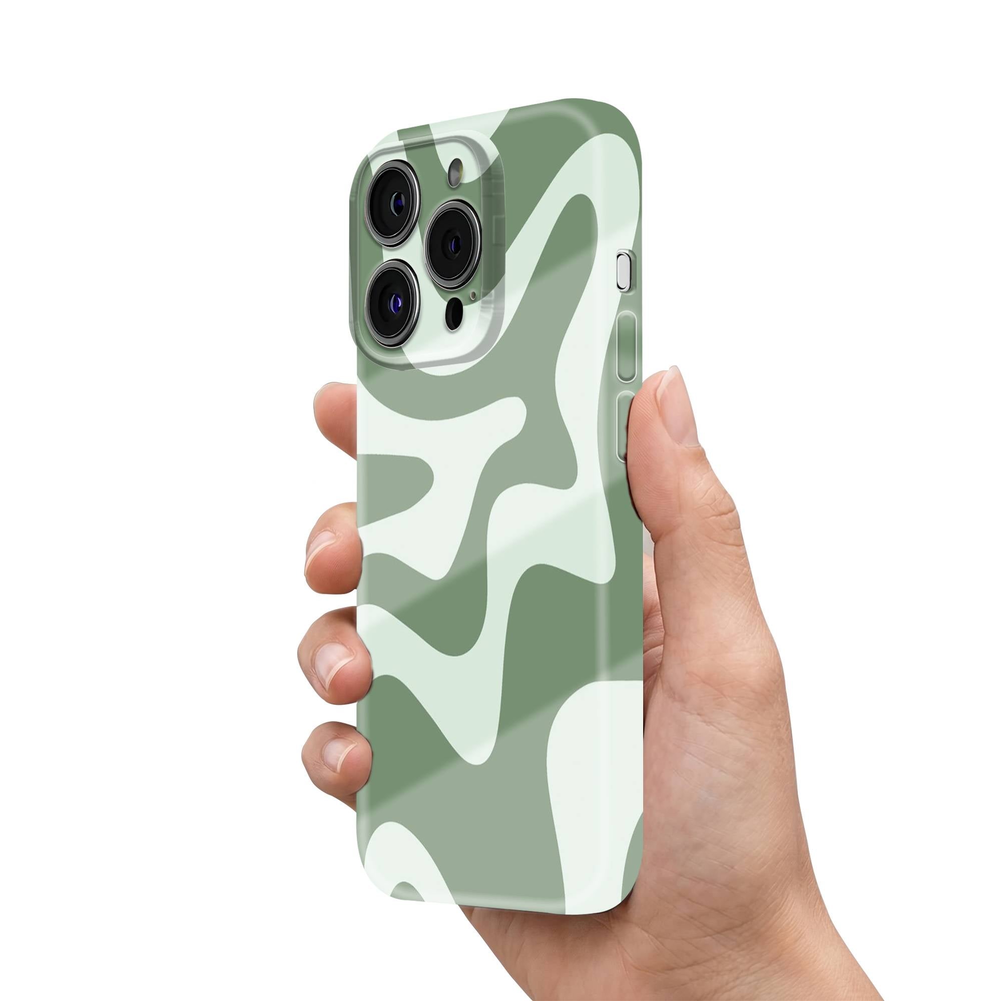 Retro Green Liquid Glossy Hard Case