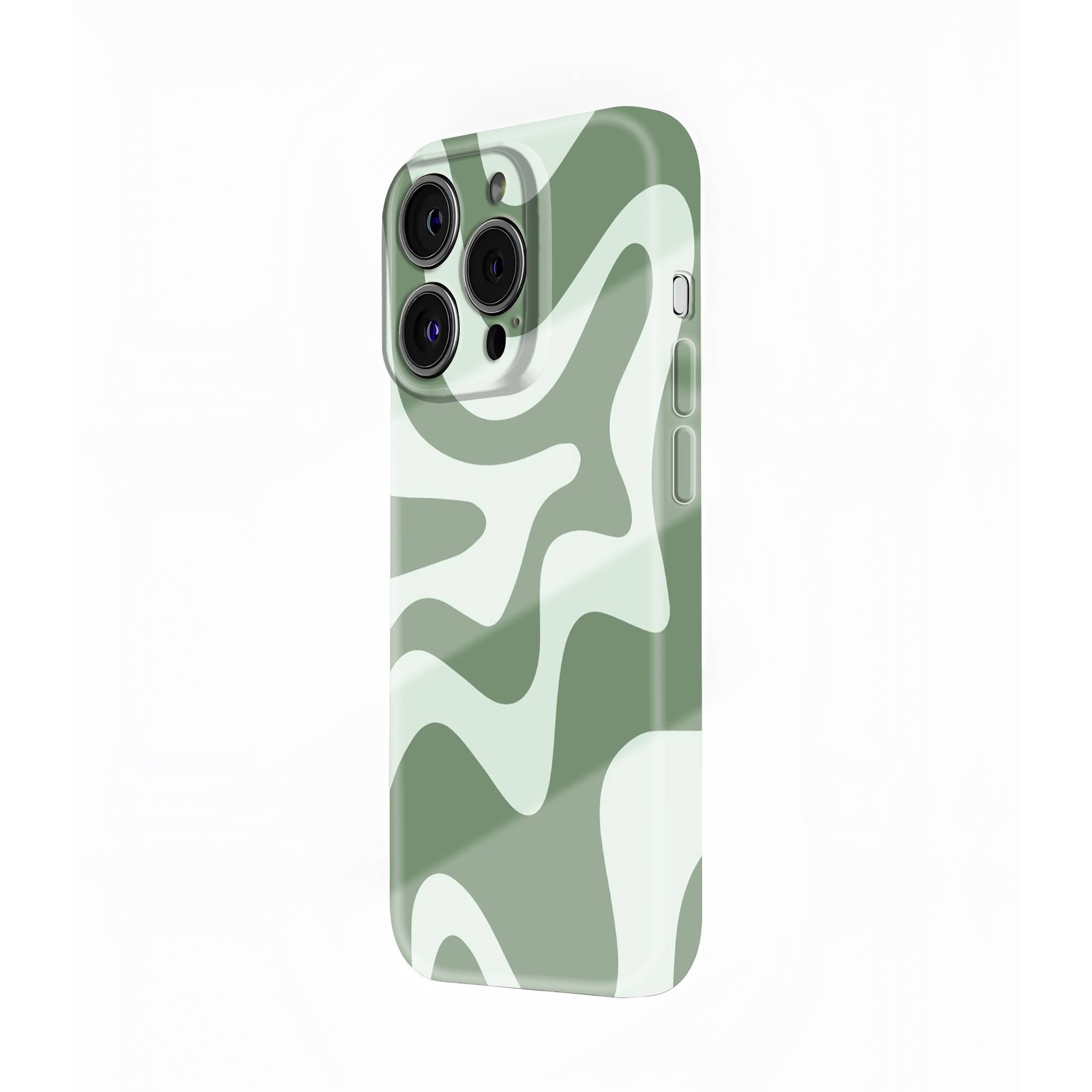 Retro Green Liquid Glossy Hard Case