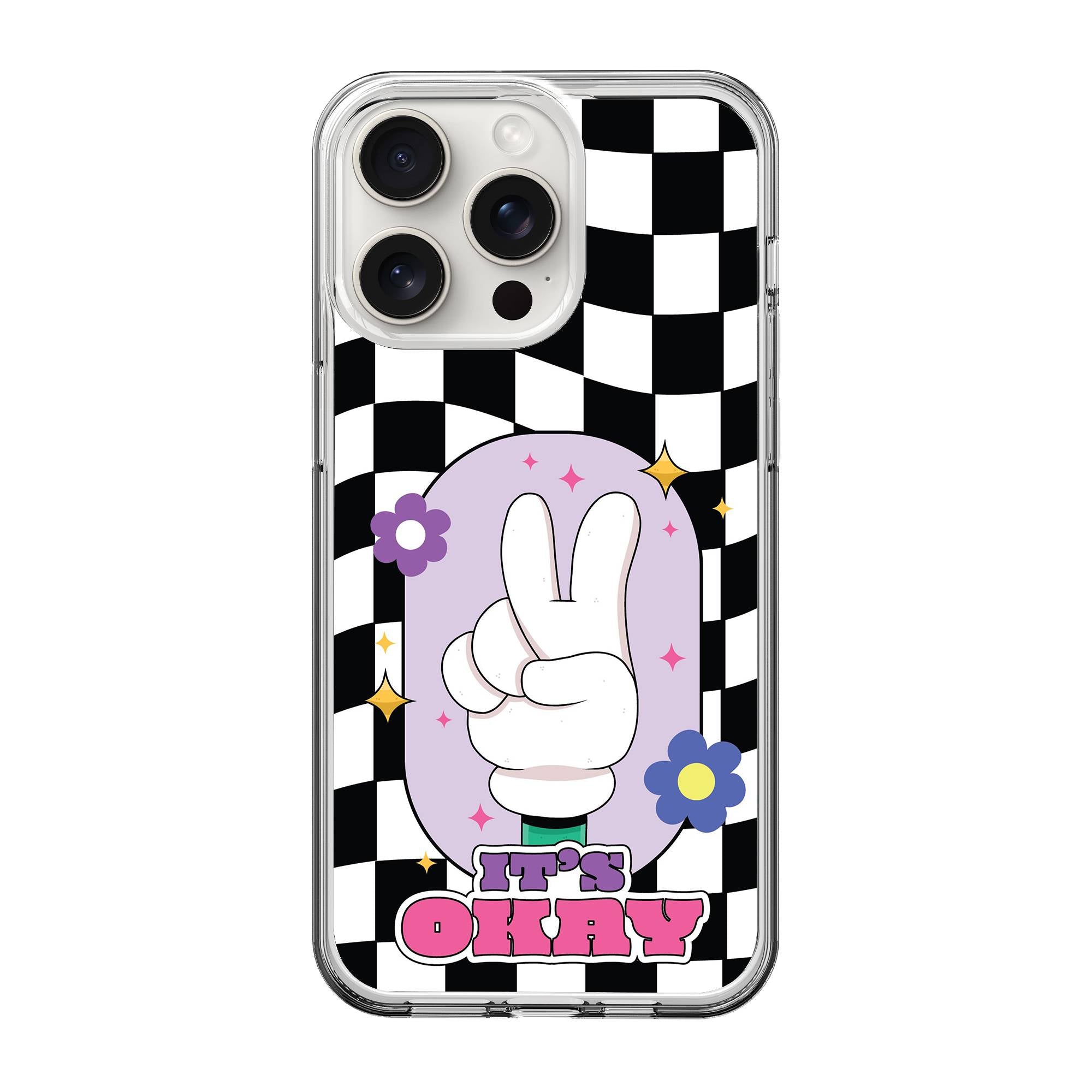 Checkerboard Clear Case image 0