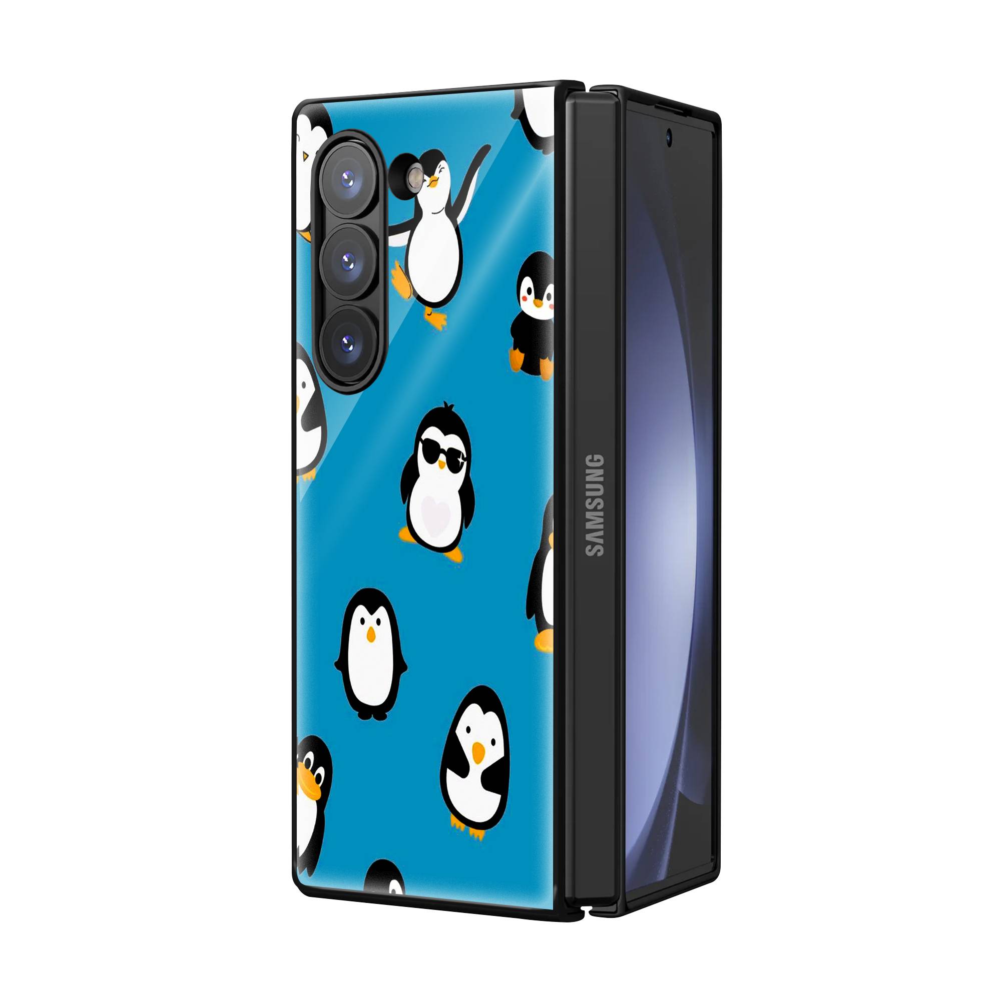 Penguin Samsung Z Fold Glass Case image 1