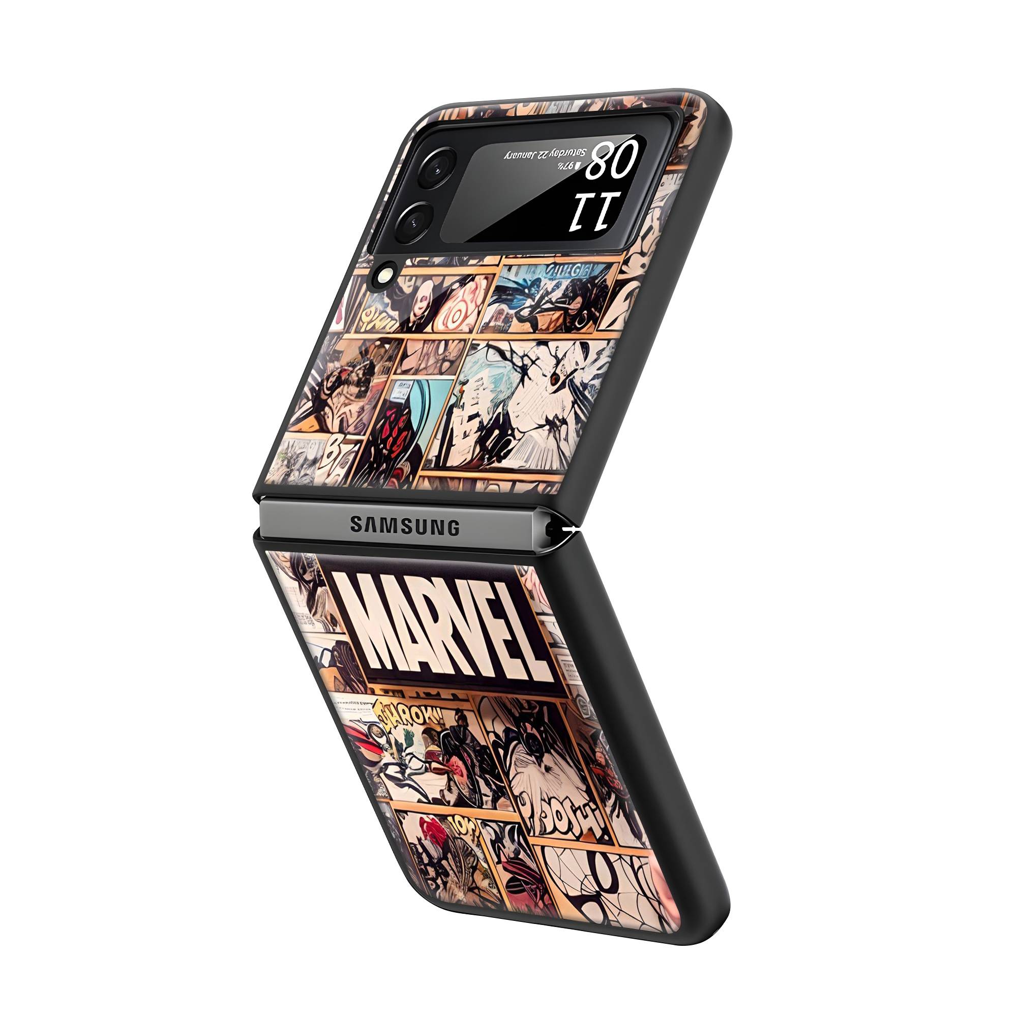 Marvel Edition Samsung Z Flip Glass Case image 1