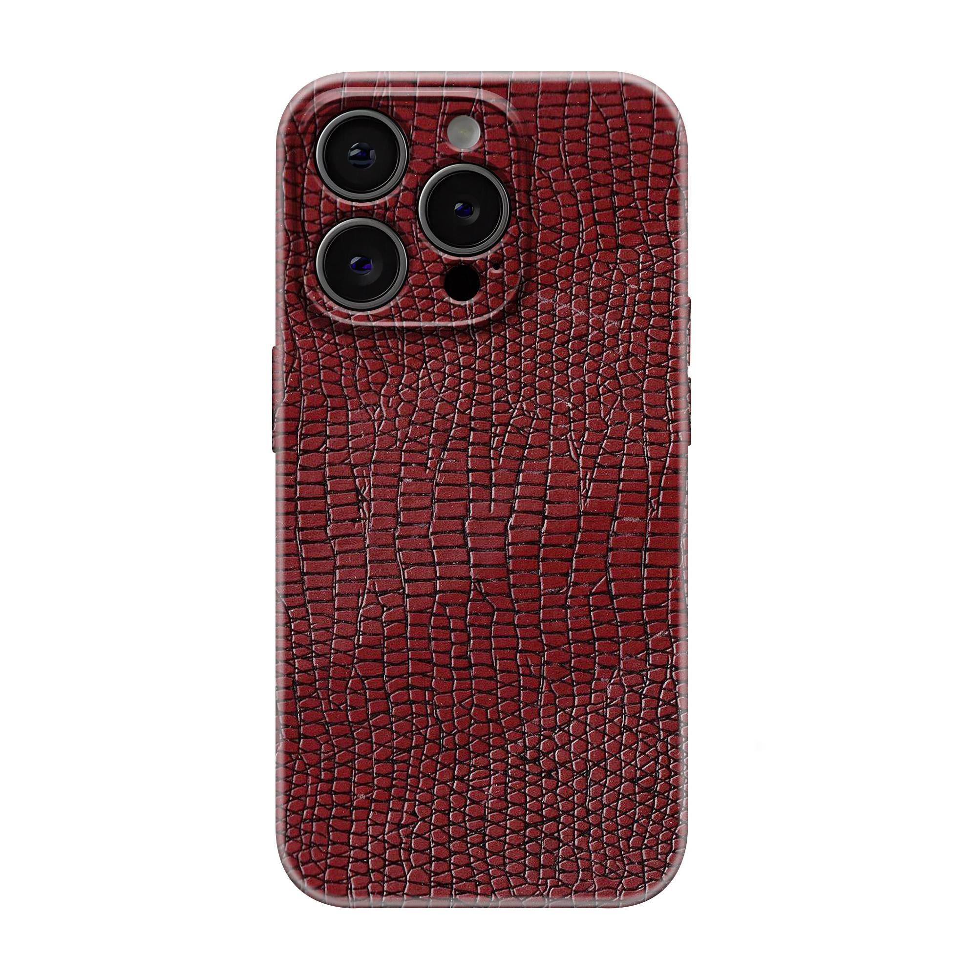 Royal Red Texture Glossy Hard Case