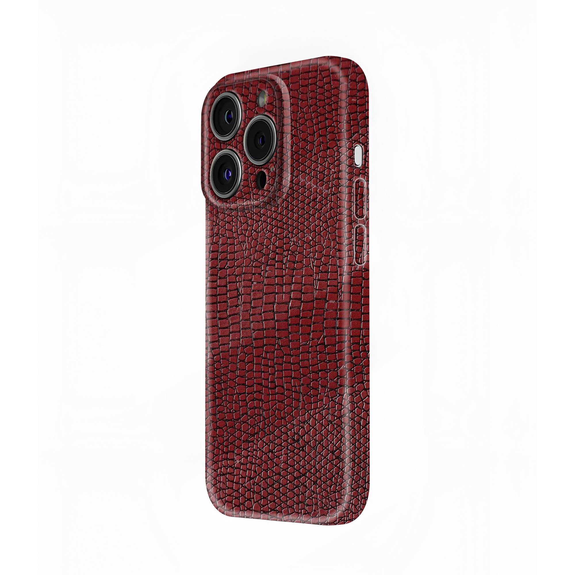 Royal Red Texture Glossy Hard Case