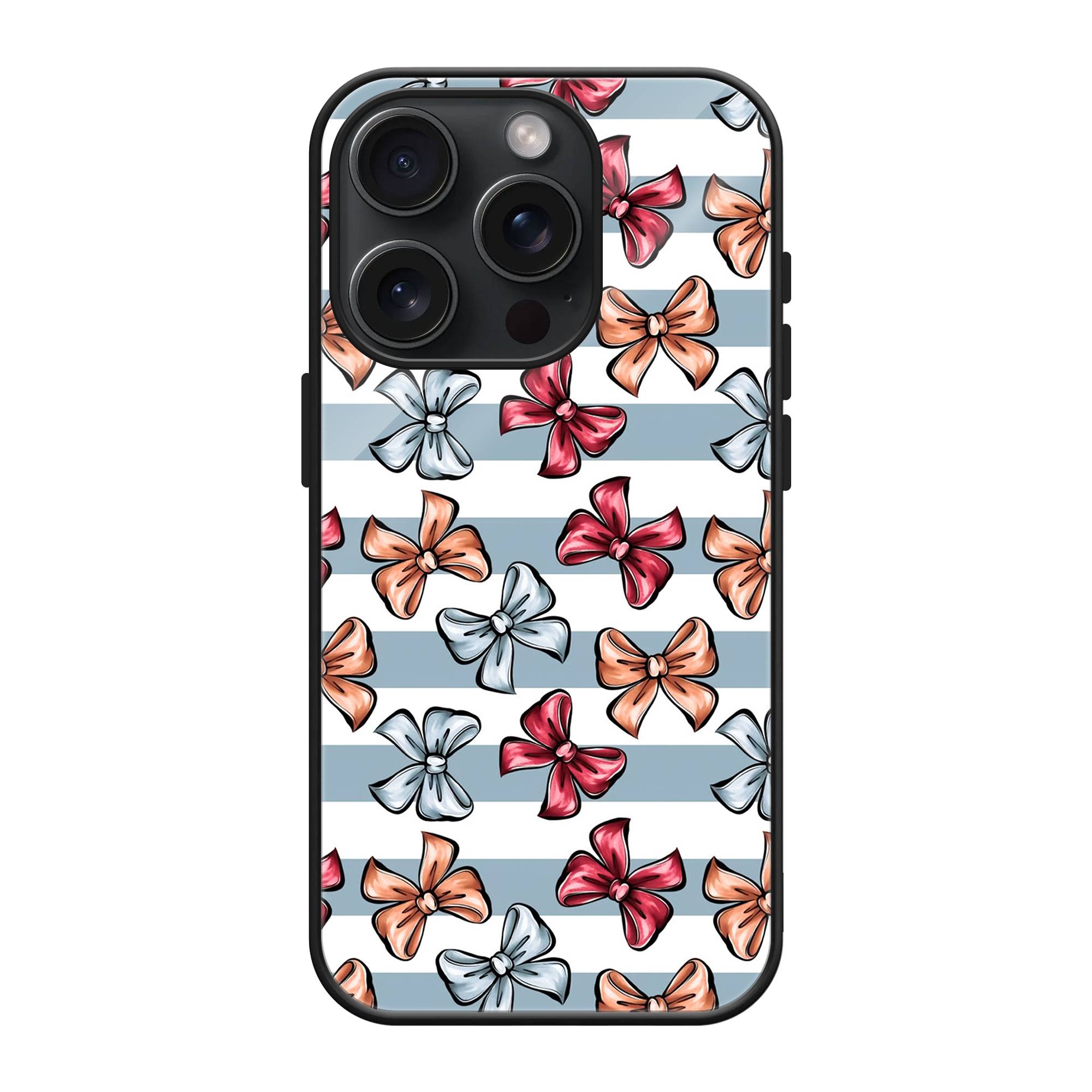 Pastel Bow Glass Case