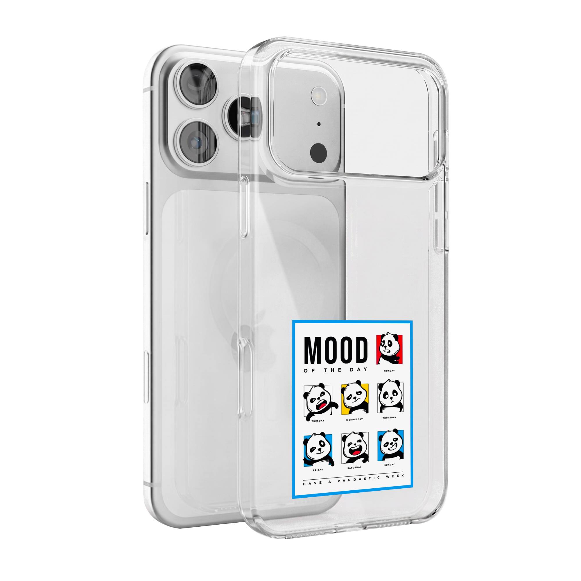Weekly Panda Moods Premium Clear Case