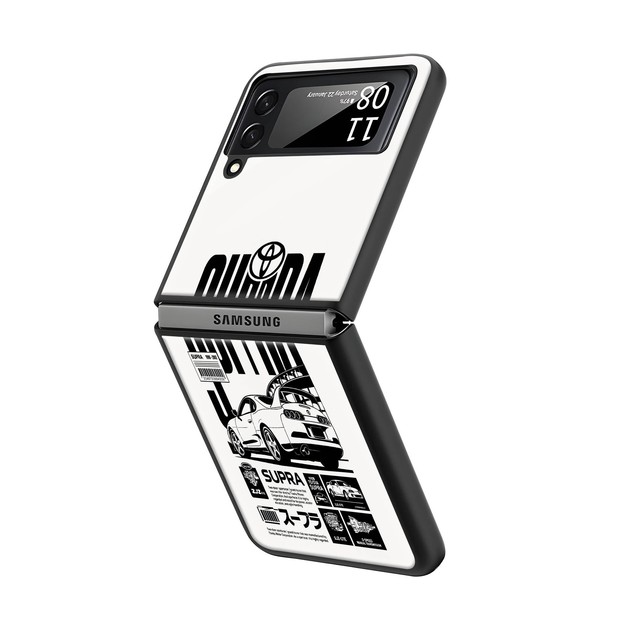 Supra Stats Samsung Z Flip Glass Case image 1