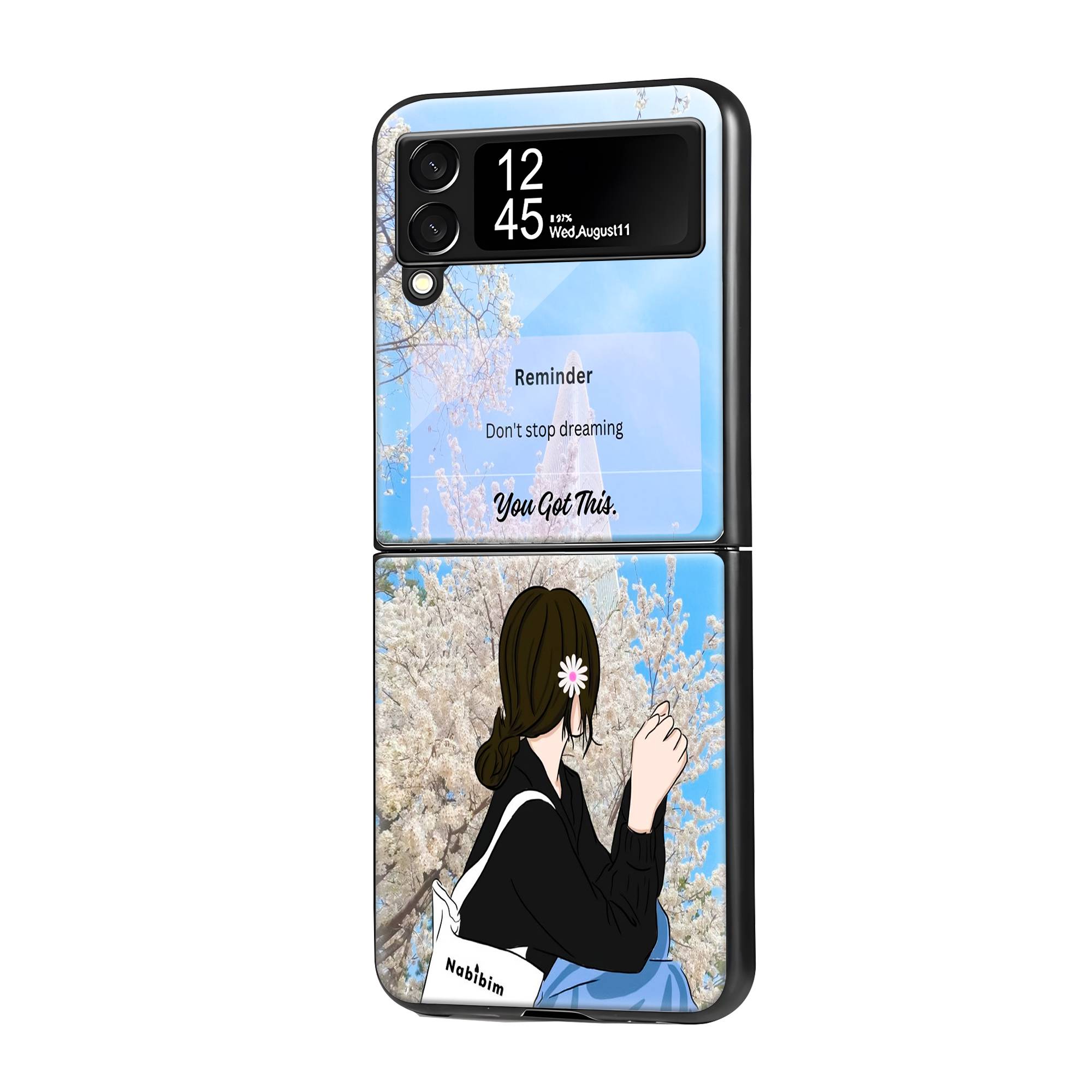 Don't Stop Dreaming Samsung Z Flip Glass Case image 0