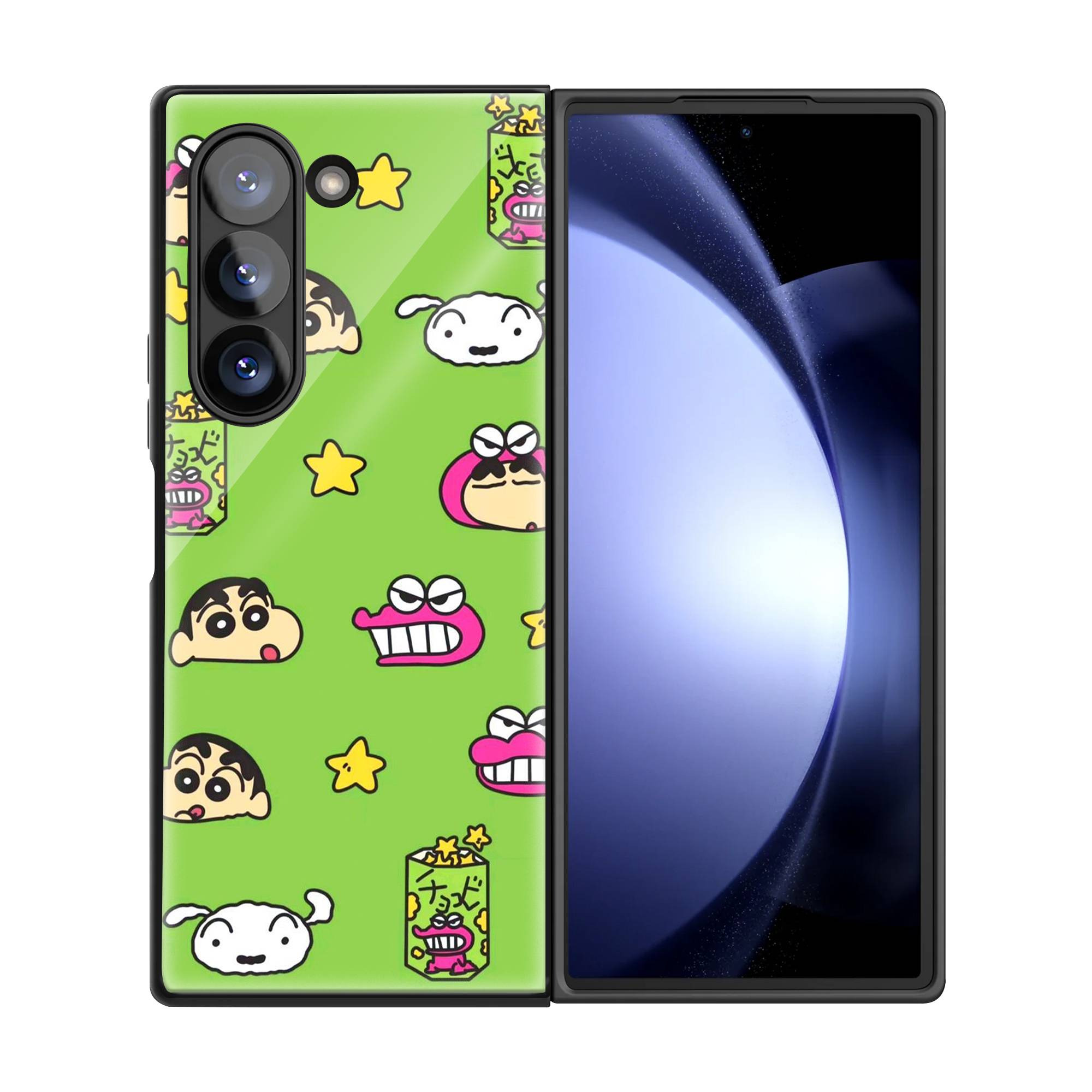 Playful Shin-chan Samsung Z Fold Glass Case image 2