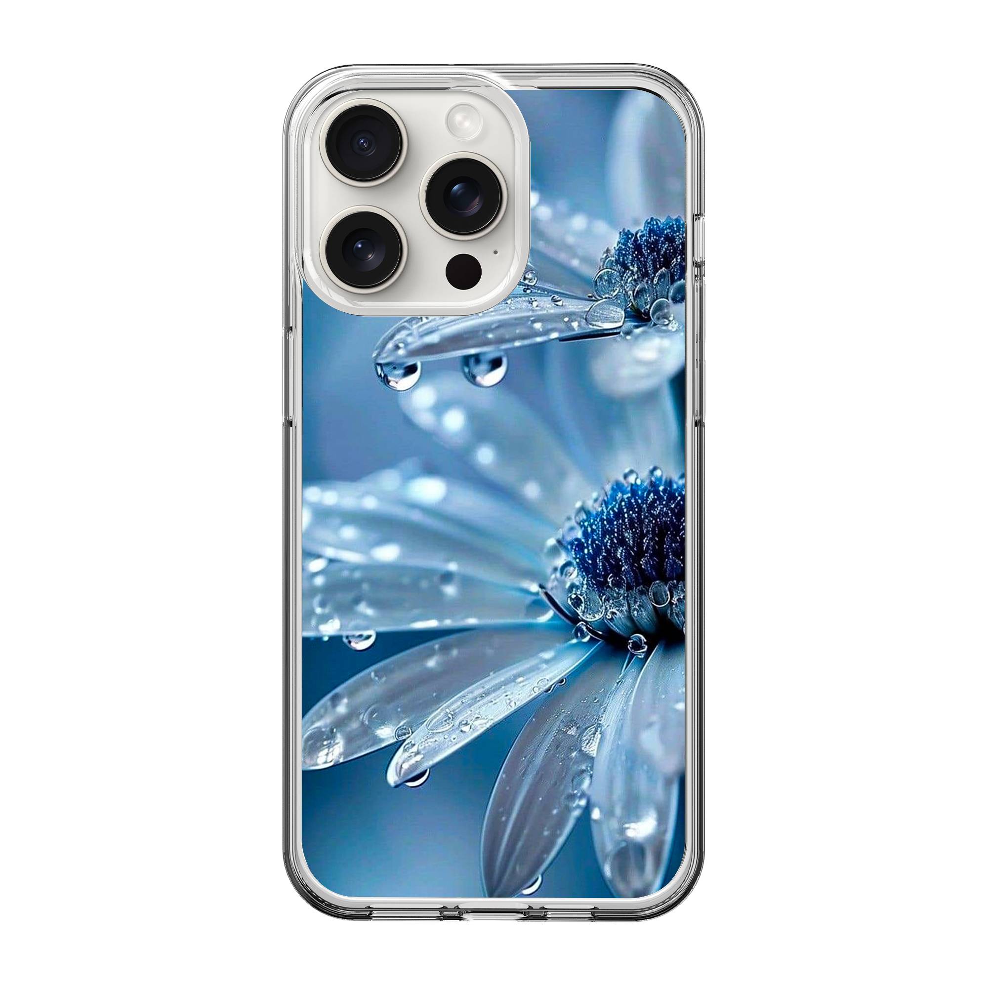 Blue Flowers Clear Case image 0
