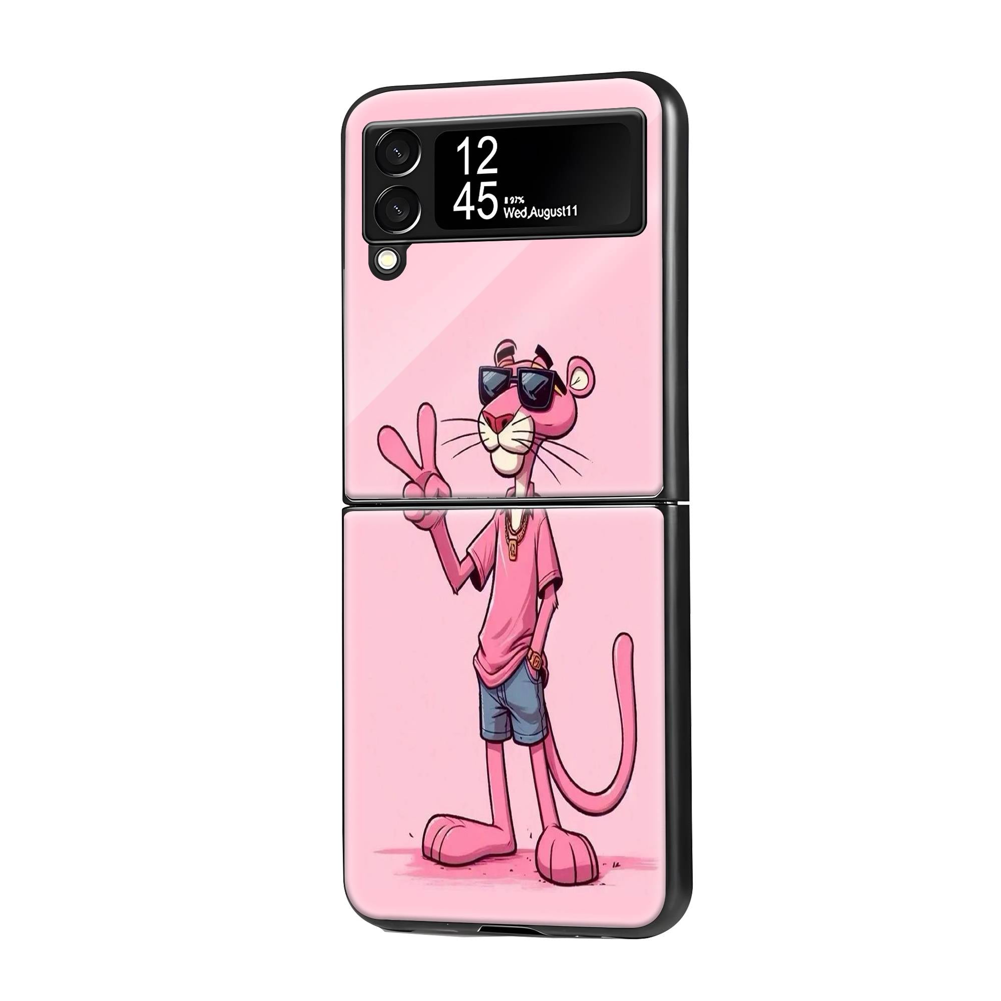 Pink Panther Samsung Z Flip Glass Case image 0