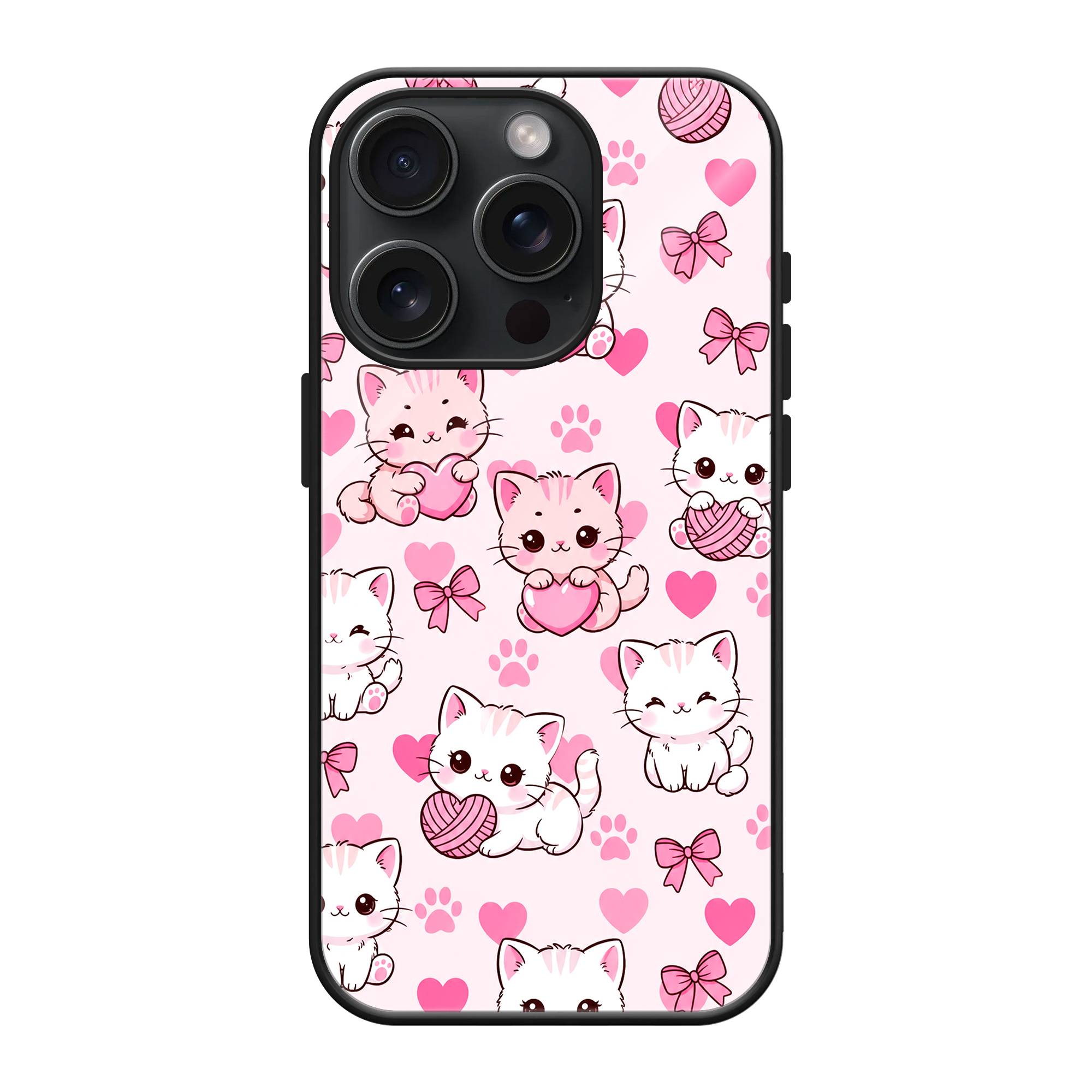 Pink Paws Glass Case