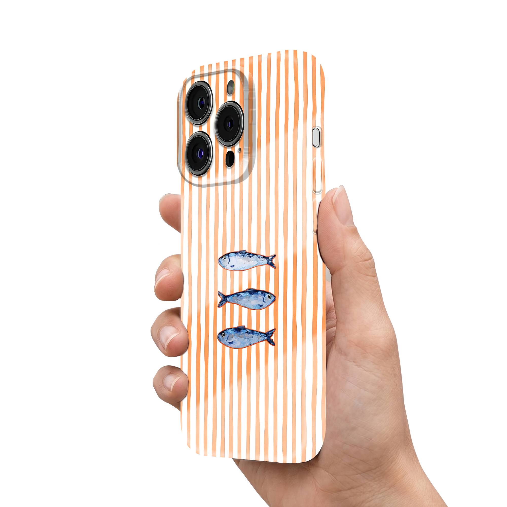 Sardine Stripes Glossy Hard Case