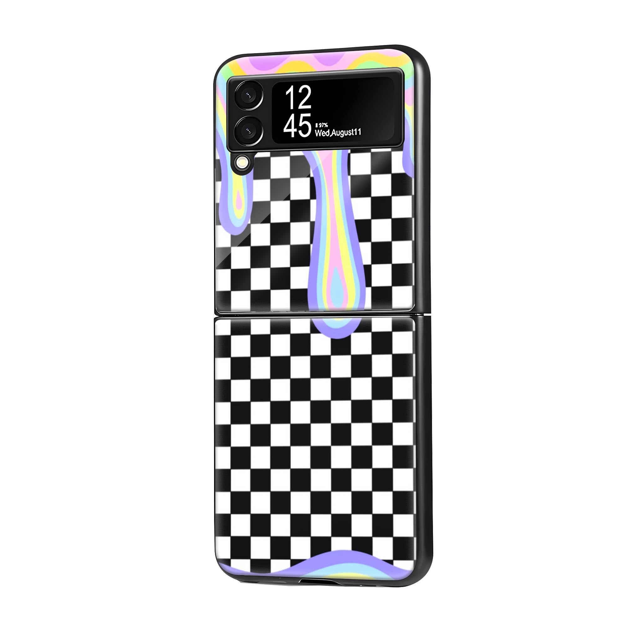 Vibrant Drip Samsung Z Flip Glass Case image 0