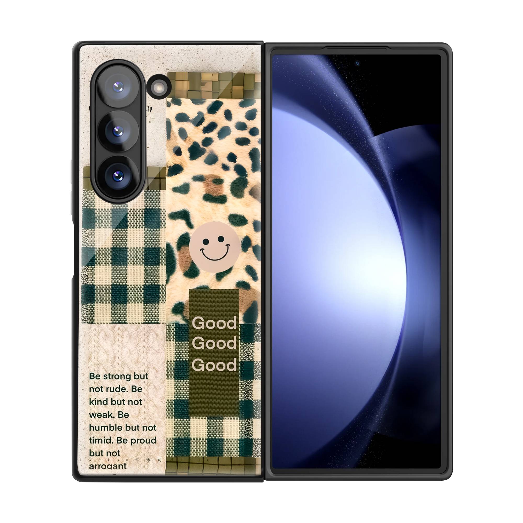 Mismatched Textures Samsung Z Fold Glass Case image 2