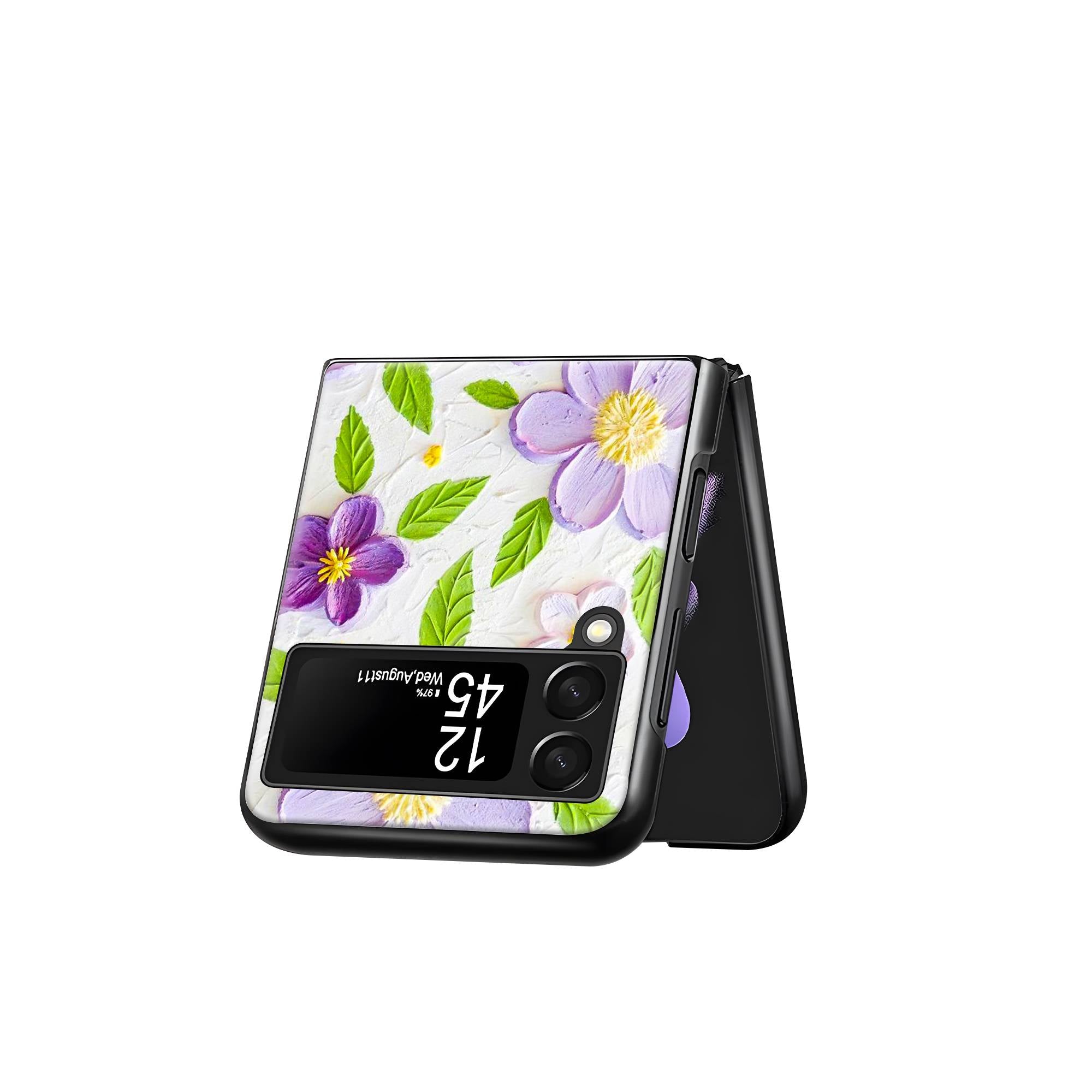 Sculpted Petals Samsung Z Flip Glass Case image 2
