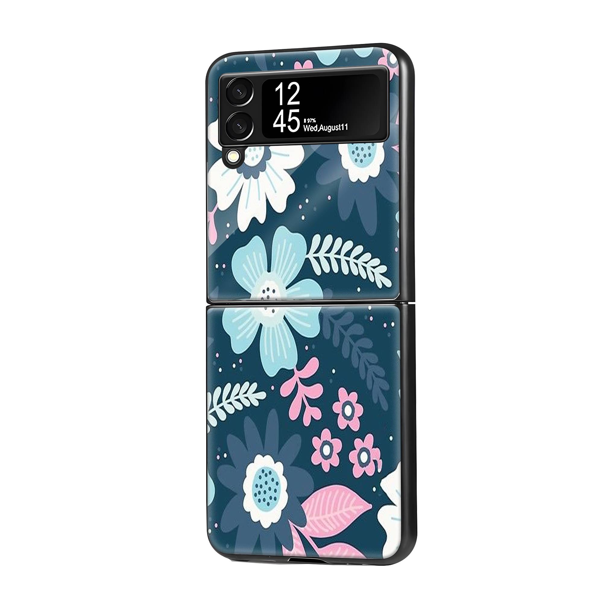 Cutesy Floral Samsung Z Flip Glass Case image 0