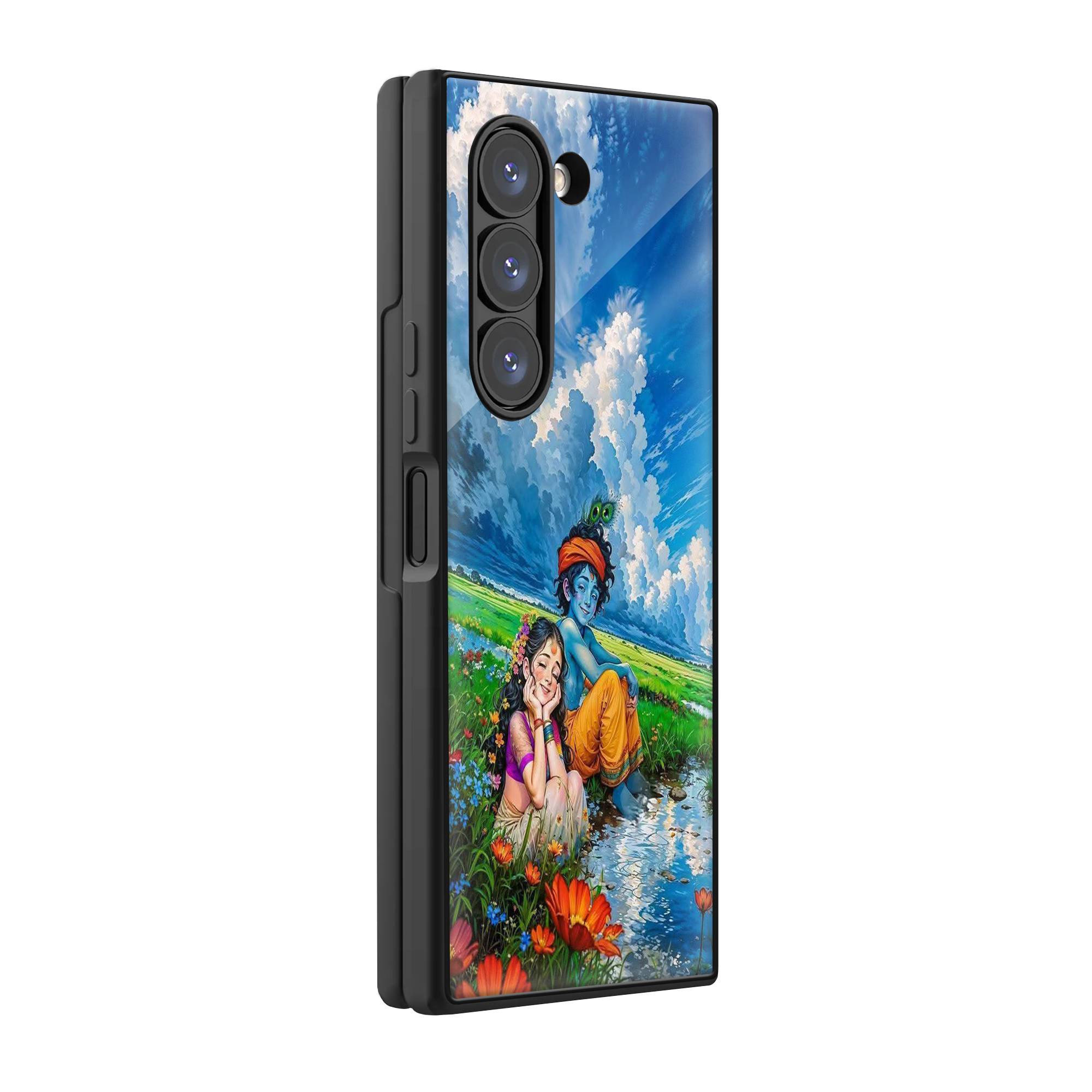 Radhe Krishna Samsung Z Fold Glass Case image 0