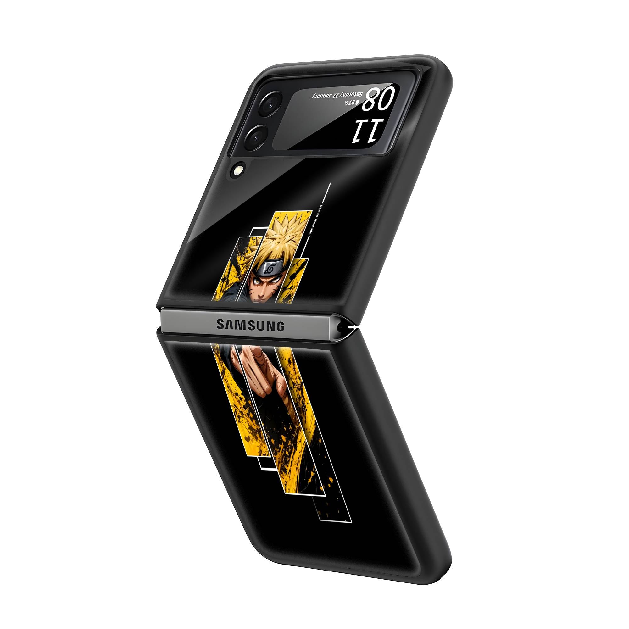 Naruto Uzumaki Samsung Z Flip Glass Case image 1