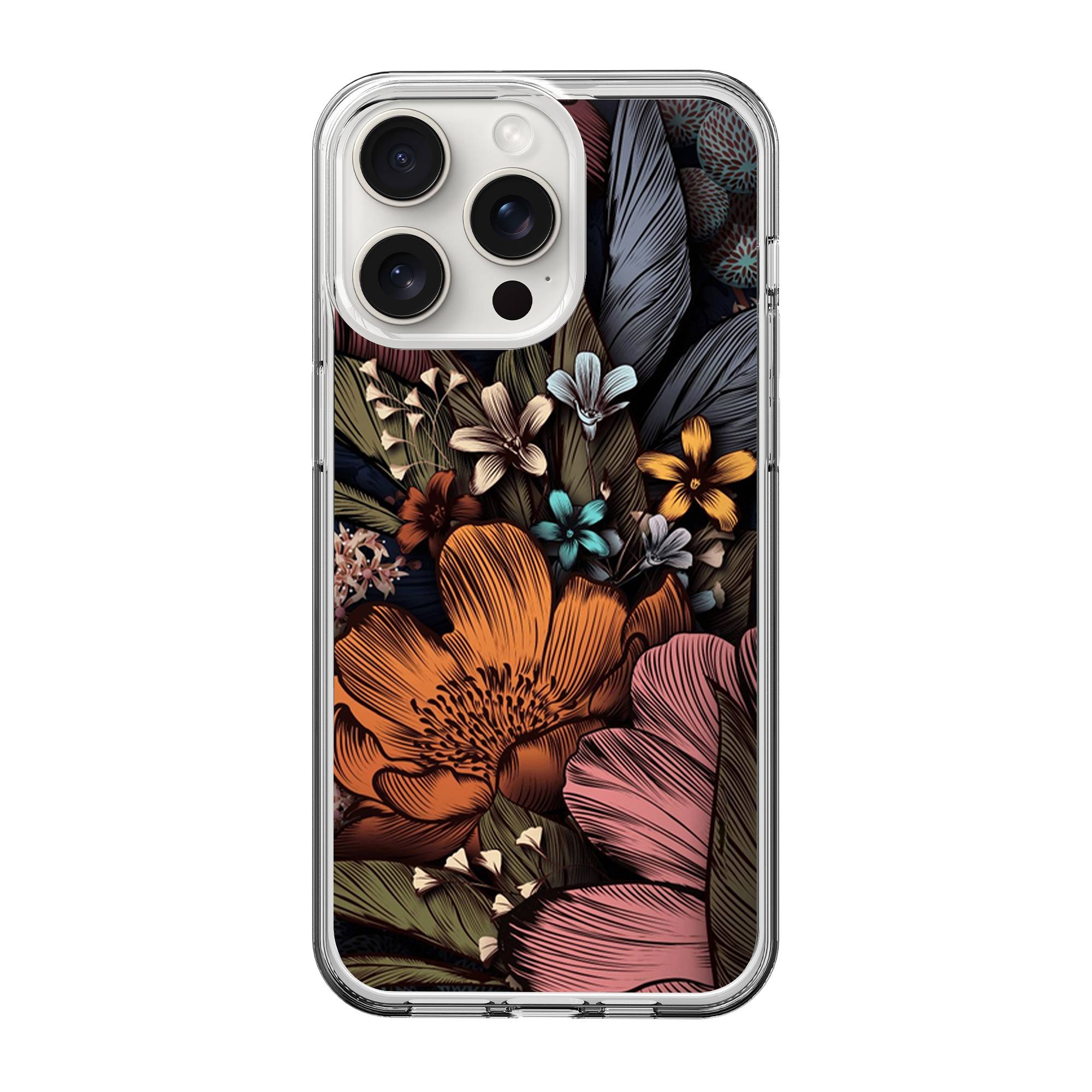 Vintage Floral Pattern Clear Case image 0
