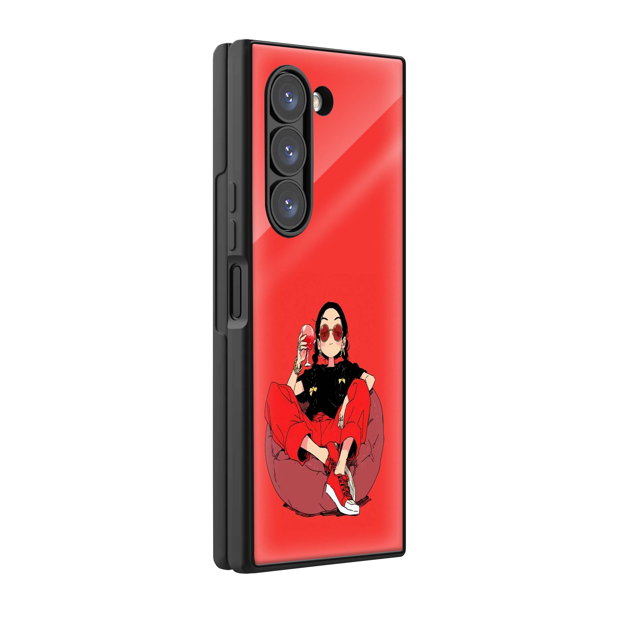 Berry Blissful Samsung Z Fold Glass Case image 0