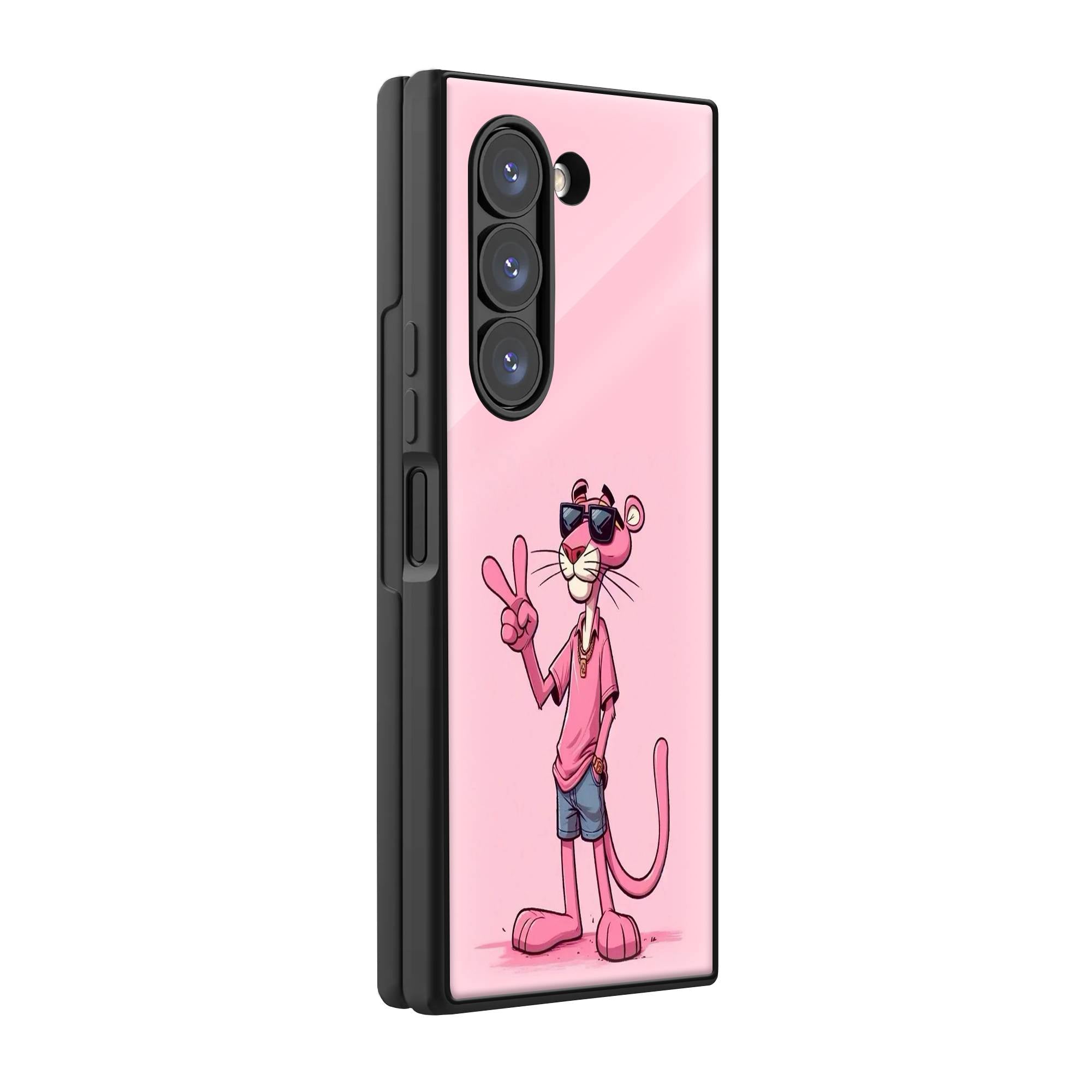 Pink Panther Samsung Z Fold Glass Case image 0