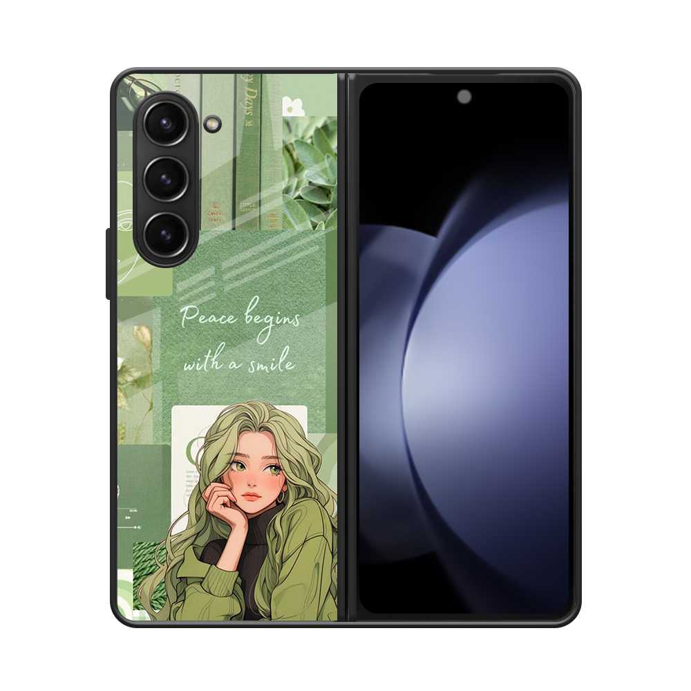 Peace Begins Samsung Z Fold 5 Glass Case image 0