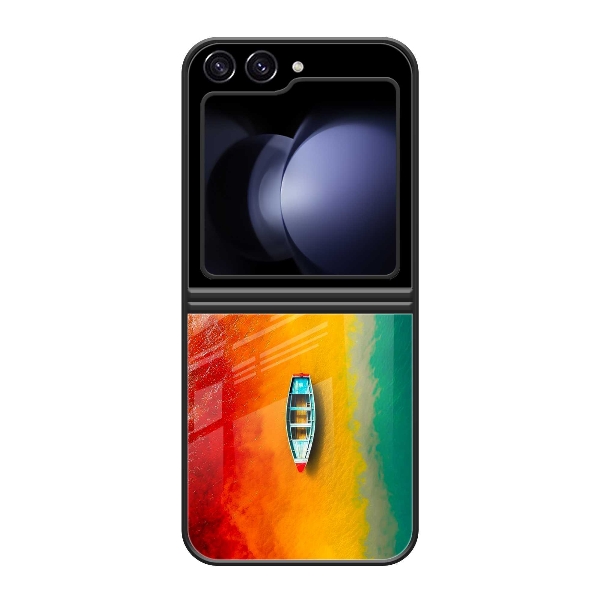 Rainbow Beach Samsung Z Flip 5 Glass Case image 0