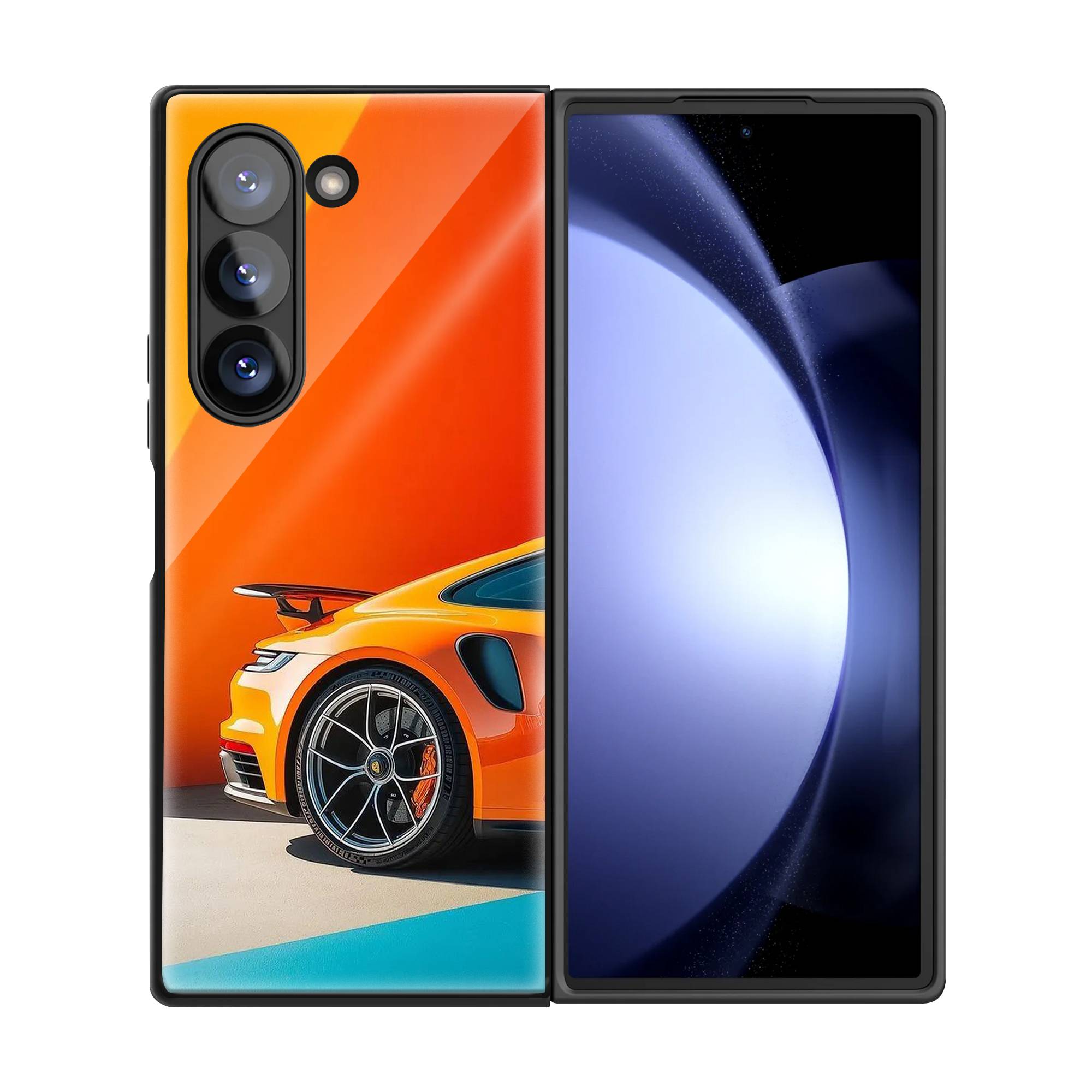 Sports Car Samsung Z Fold Glass Case image 2