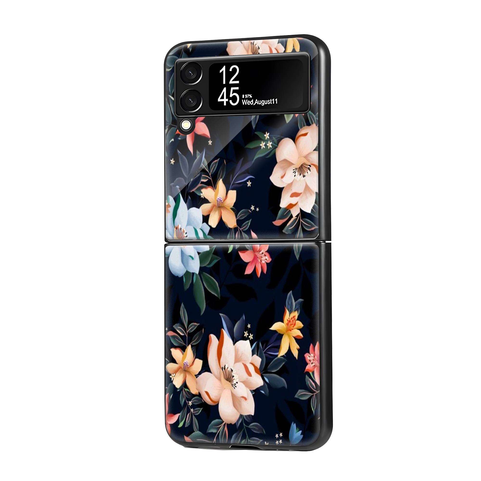 Premium Vector Floral Samsung Z Flip Glass Case image 0