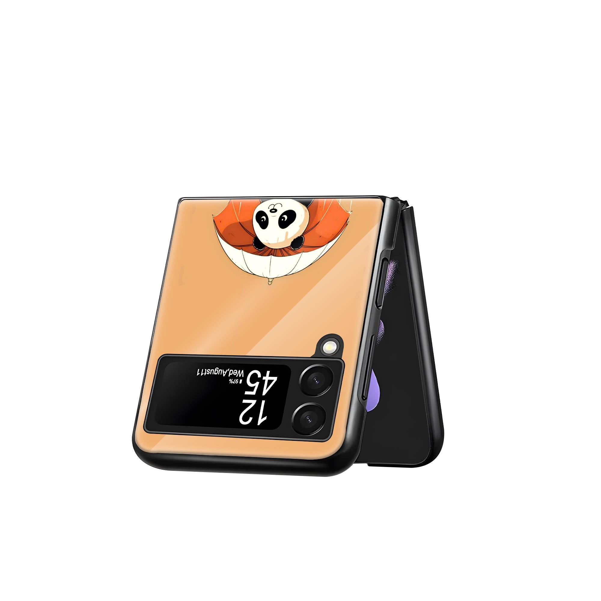 Sweet Panda Samsung Z Flip Glass Case image 2