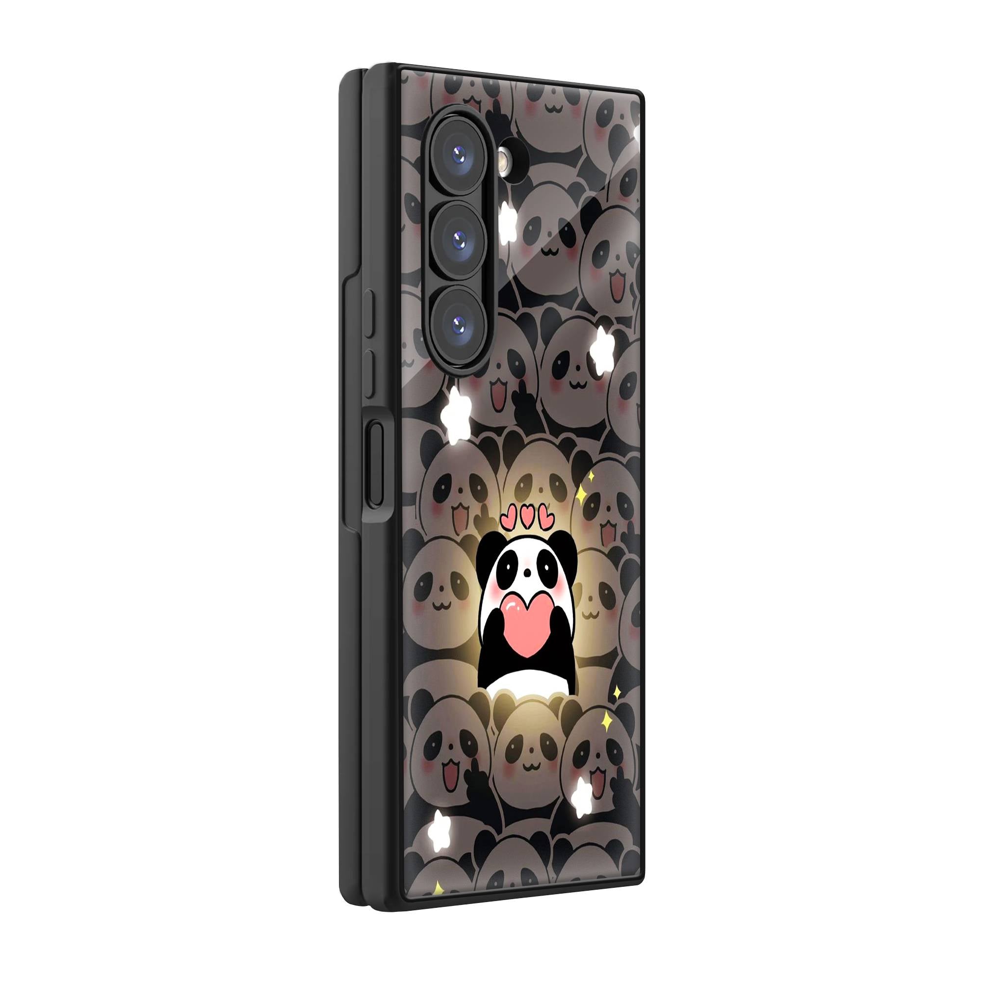 Panda Party Samsung Z Fold Glass Case image 0